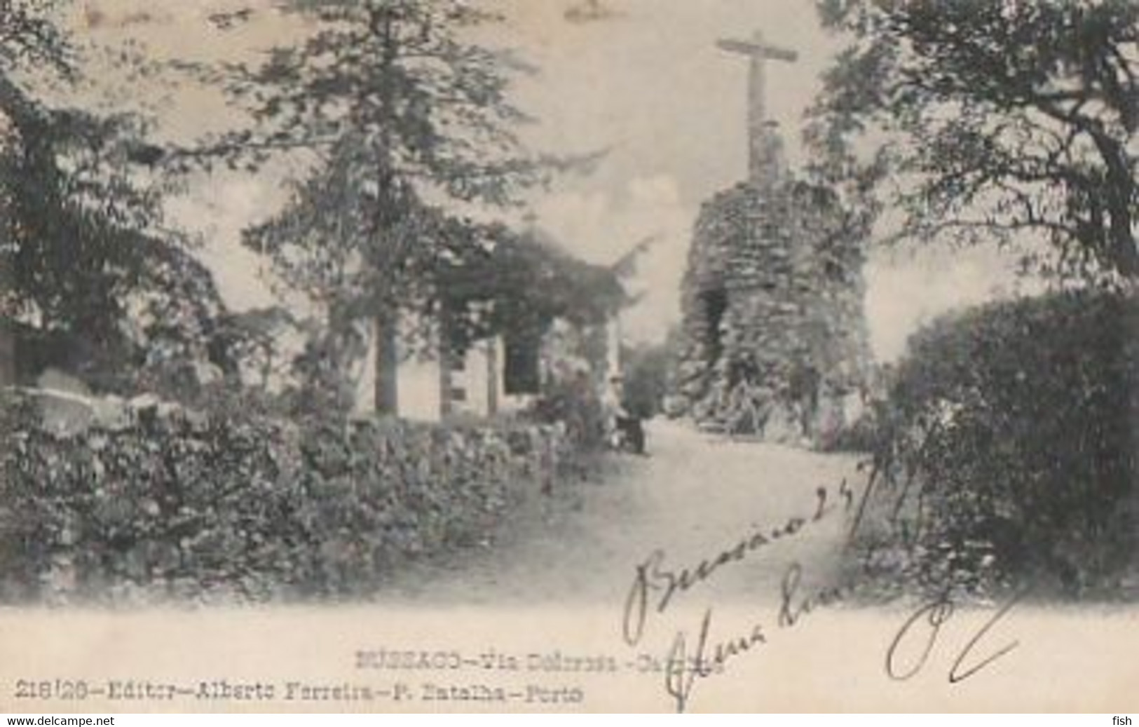 Portugal & Marcofilia, Bussaco, Painful Path, Caiphas, Editor Alberto Ferreira, Lisboa 1907 (218) - Monumenti