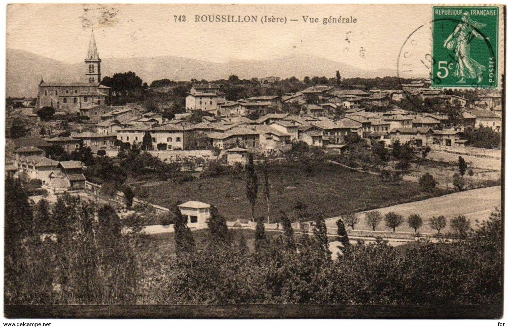 Isère : ROUSSILLON : Vue Générale : 1915 - Roussillon