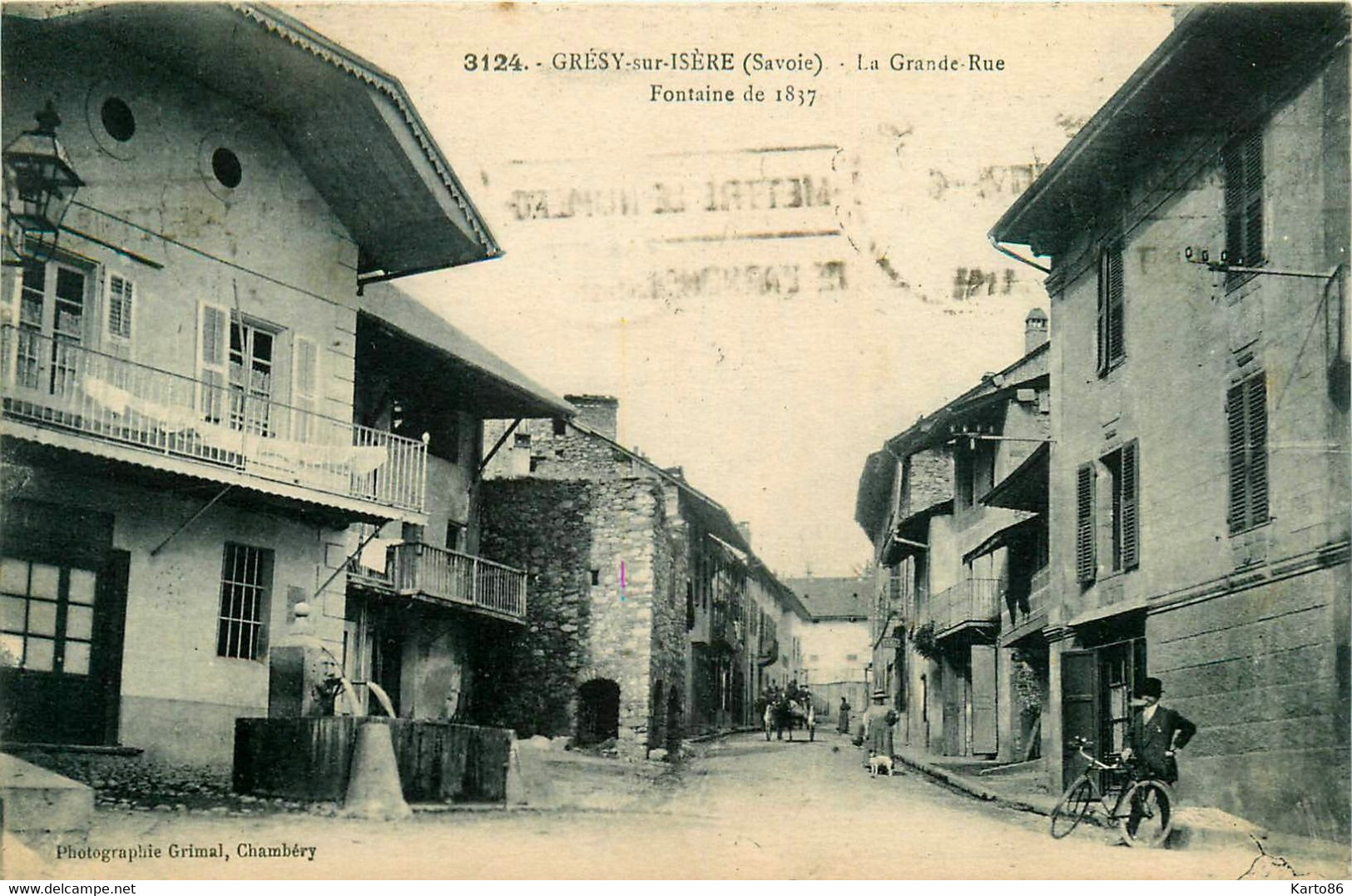 Grésy Sur Isère * La Grande Rue * La Fontaine De 1837 - Gresy Sur Isere