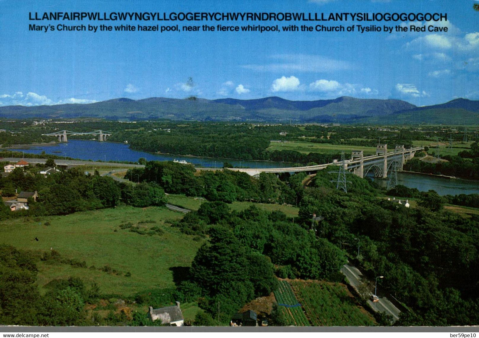 PAYS DE GALLES THE MENAI STRAIT FROM THE ANGLESEY COLUMN - Anglesey