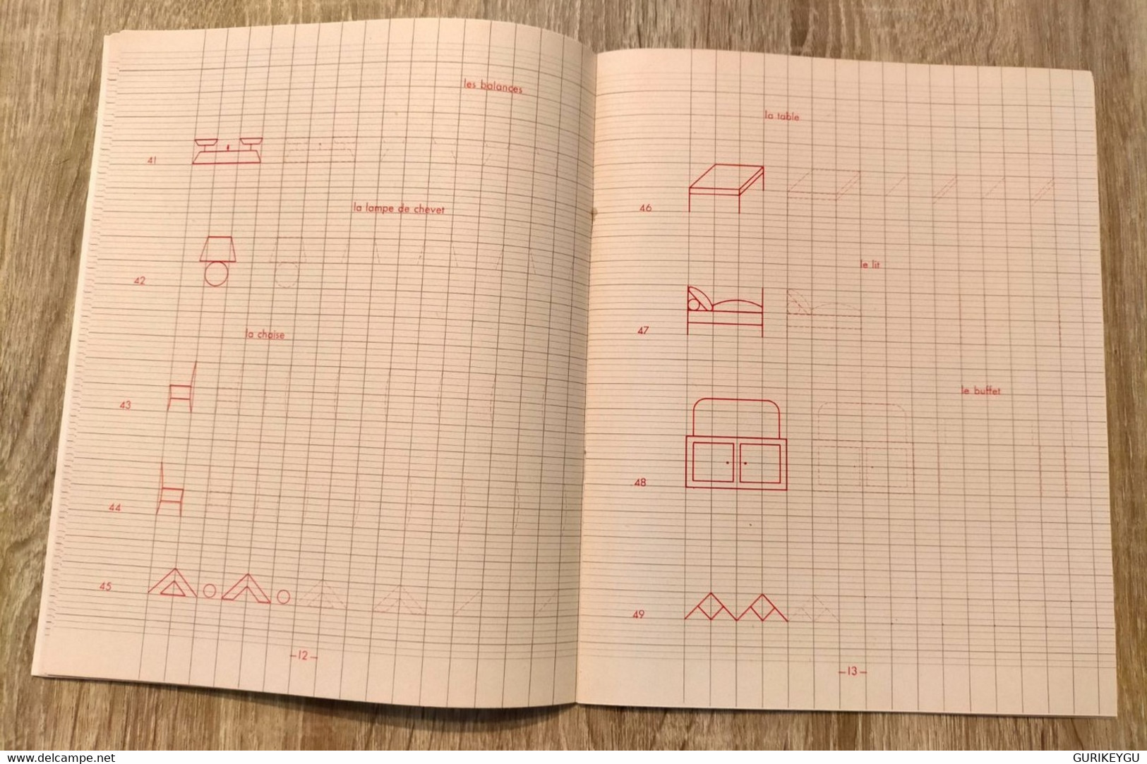 ancien livre d'école j'apprends à dessiner 2éme cahier maternelle et cours préparatoire de 1962