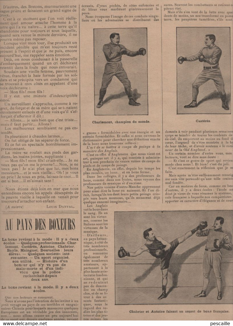 LA VIE POPULAIRE 17 03 1903 - MACEDOINE - BOXE ANGLAISE / FRANCAISE - POSTES & TELEGRAPHES - PRISON DE LA SANTE - General Issues