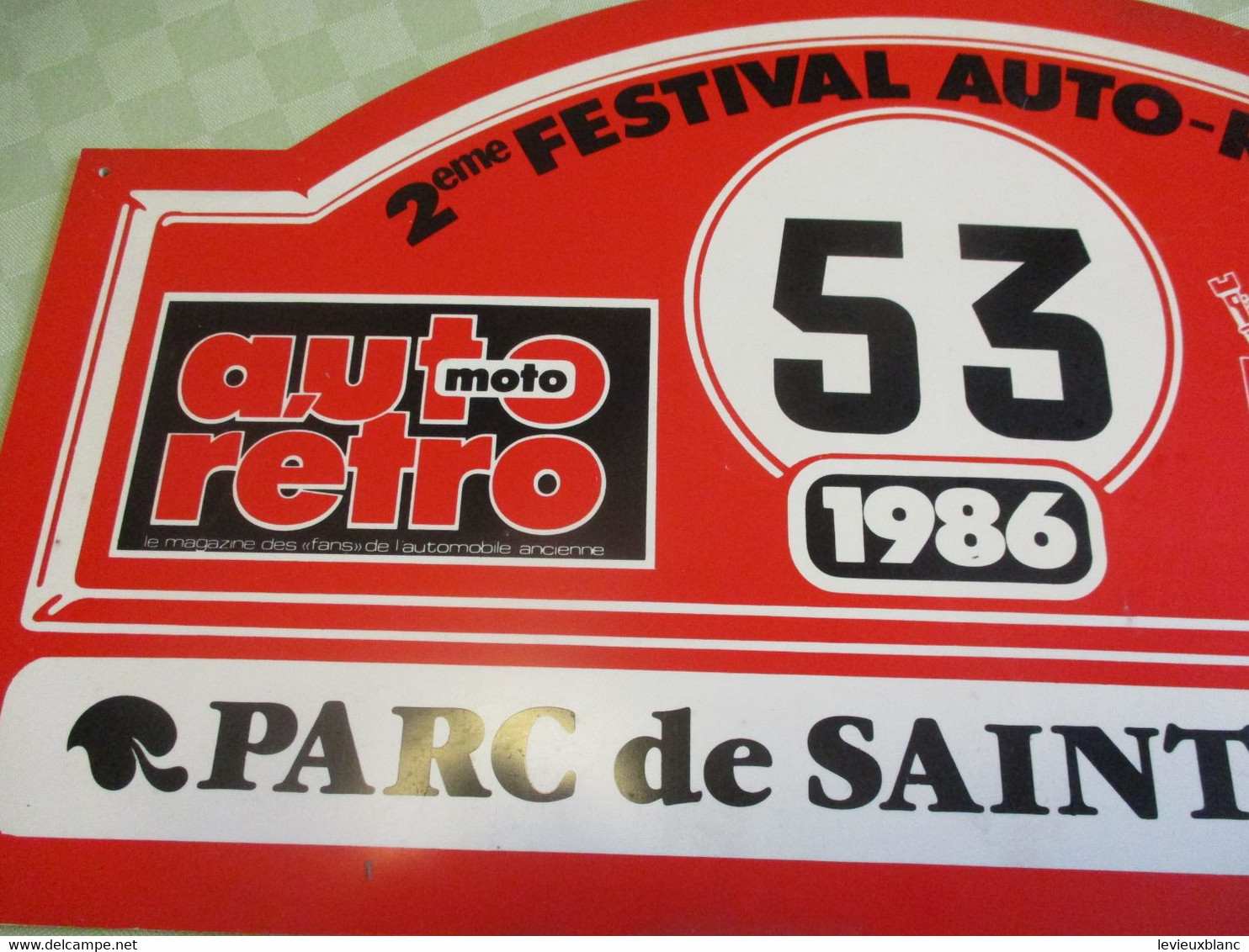 Plaque Ancienne Rallye Automobile//2éme Festival Auto-Retro./PARC De SAINT-CLOUD/ Auto-Moto Retro/ 1986     AC167 - Rallyeschilder