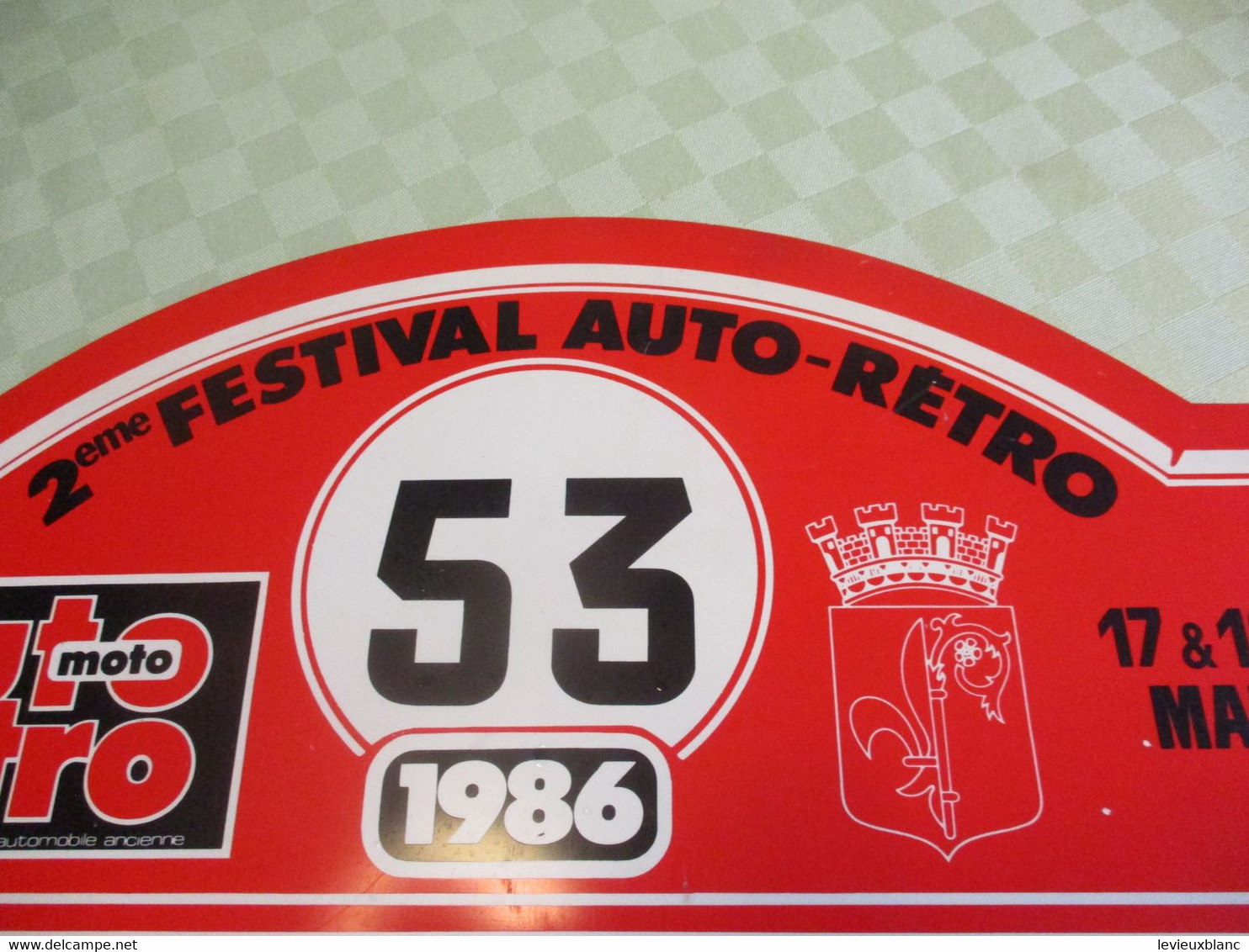 Plaque Ancienne Rallye Automobile//2éme Festival Auto-Retro./PARC De SAINT-CLOUD/ Auto-Moto Retro/ 1986     AC167 - Rally-affiches