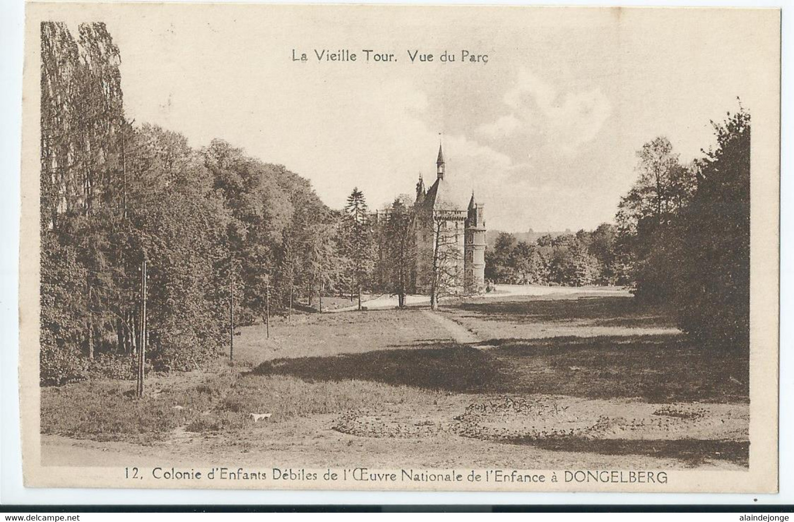 Dongelberg - Colonie D'enfants Débiles De L'Oeuvre Nationale à Dongelberg - La Vieille Tour - Vue Du Parc - Jodoigne