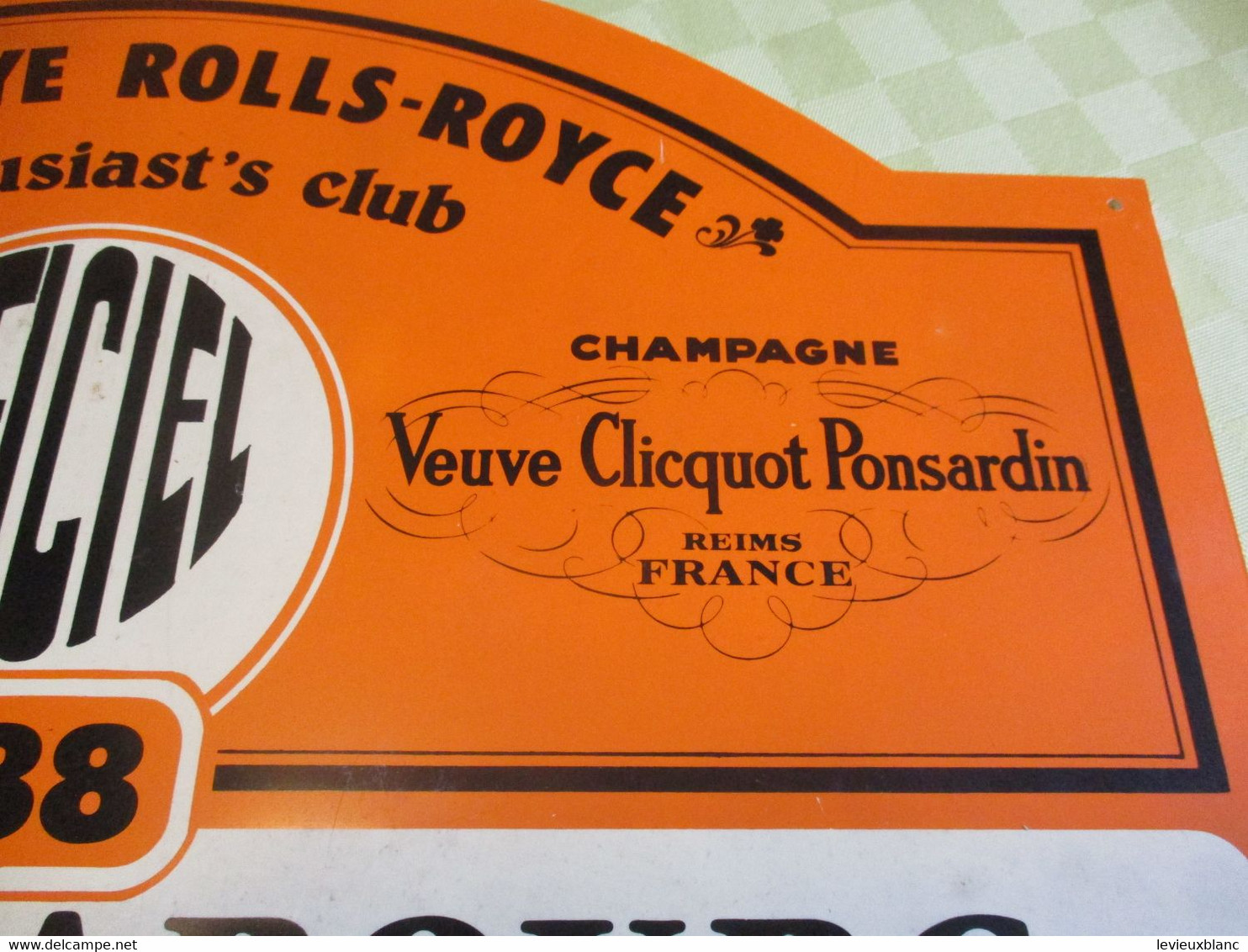 Plaque Ancienne Rallye Automobile/PARIS-CABOURG/10éme Rallye ROLLS-ROYCE Enthusiast's Club// "OFFICIEL"/ 1988     AC168 - Rallyeschilder