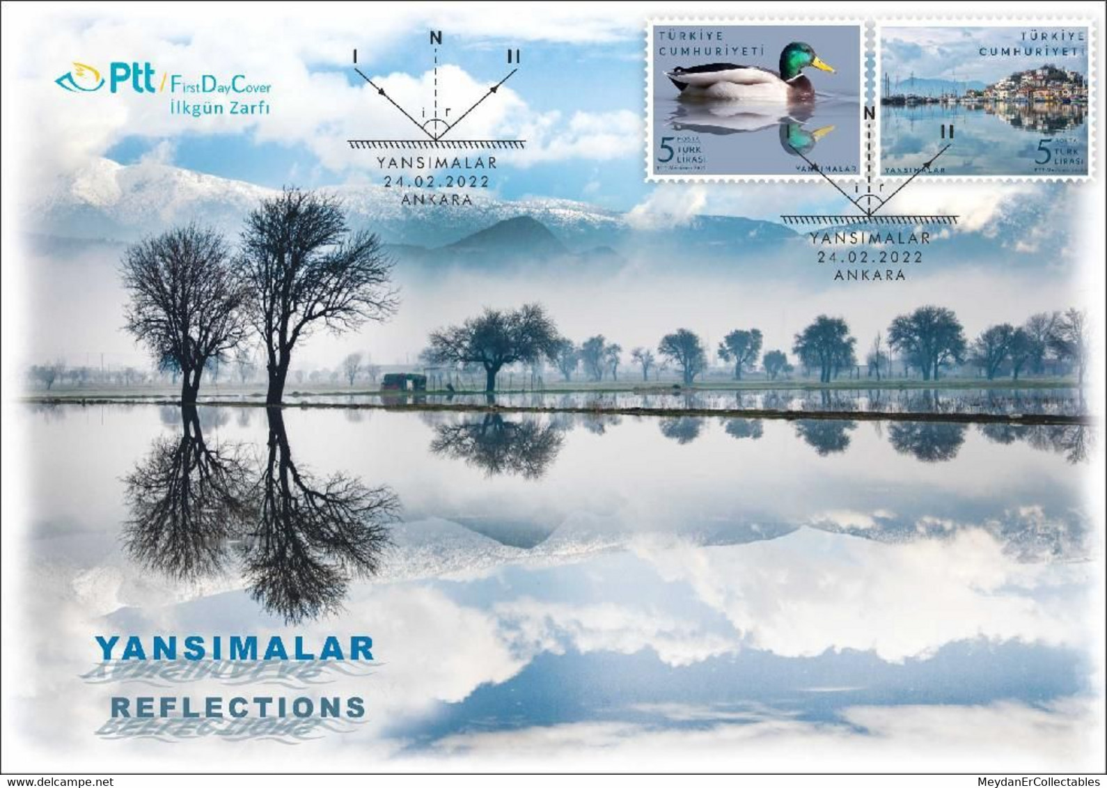 TURKEY / 2022 - (FDC) Nature Reflections (Duck), MNH - Briefe U. Dokumente