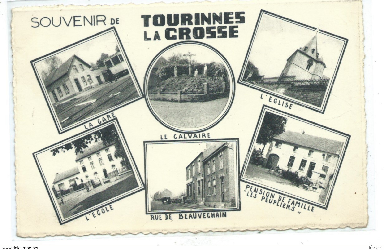 Souvenir De Tourinnes La Grosse ( Hamme-Mille ) Gare Tram ( Carte Ayant Voyagé ) - Beauvechain