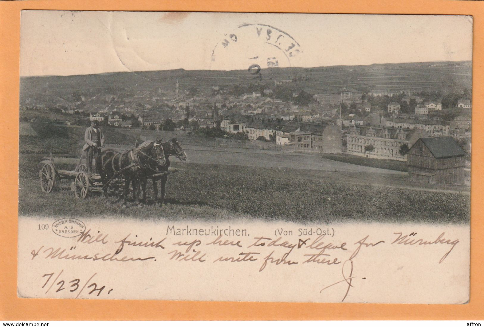 Markneukirchen Germany 1907 Postcard - Markneukirchen