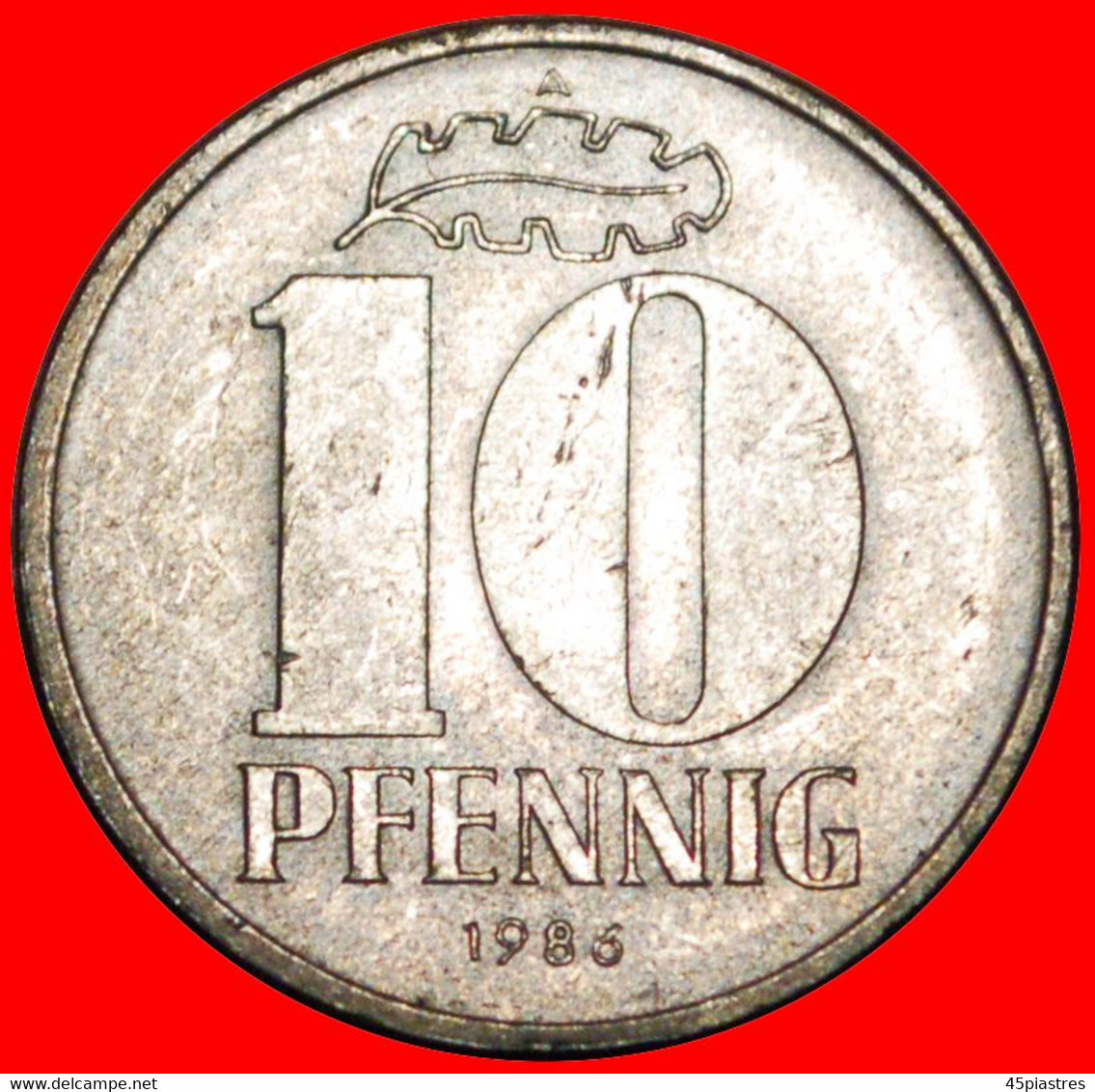 * HAMMER AND COMPASS (1963-1990): GERMANY★10 PFENNIG 1986A! DISCOVERY COIN★MINT LUSTRE! UNCOMMON★LOW START ★ NO RESERVE! - 10 Pfennig