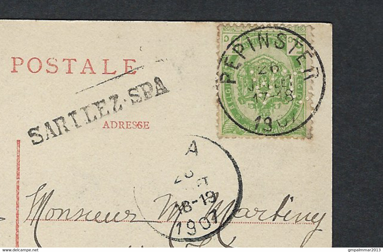 PERFIN / PERFO / LOCHUNG " A.O Of O.A " Op RIJKSWAPEN Met Stempel PEPINSTER ; Details + Staat Zie 3 Scans  ! LOT 350 - 1863-09