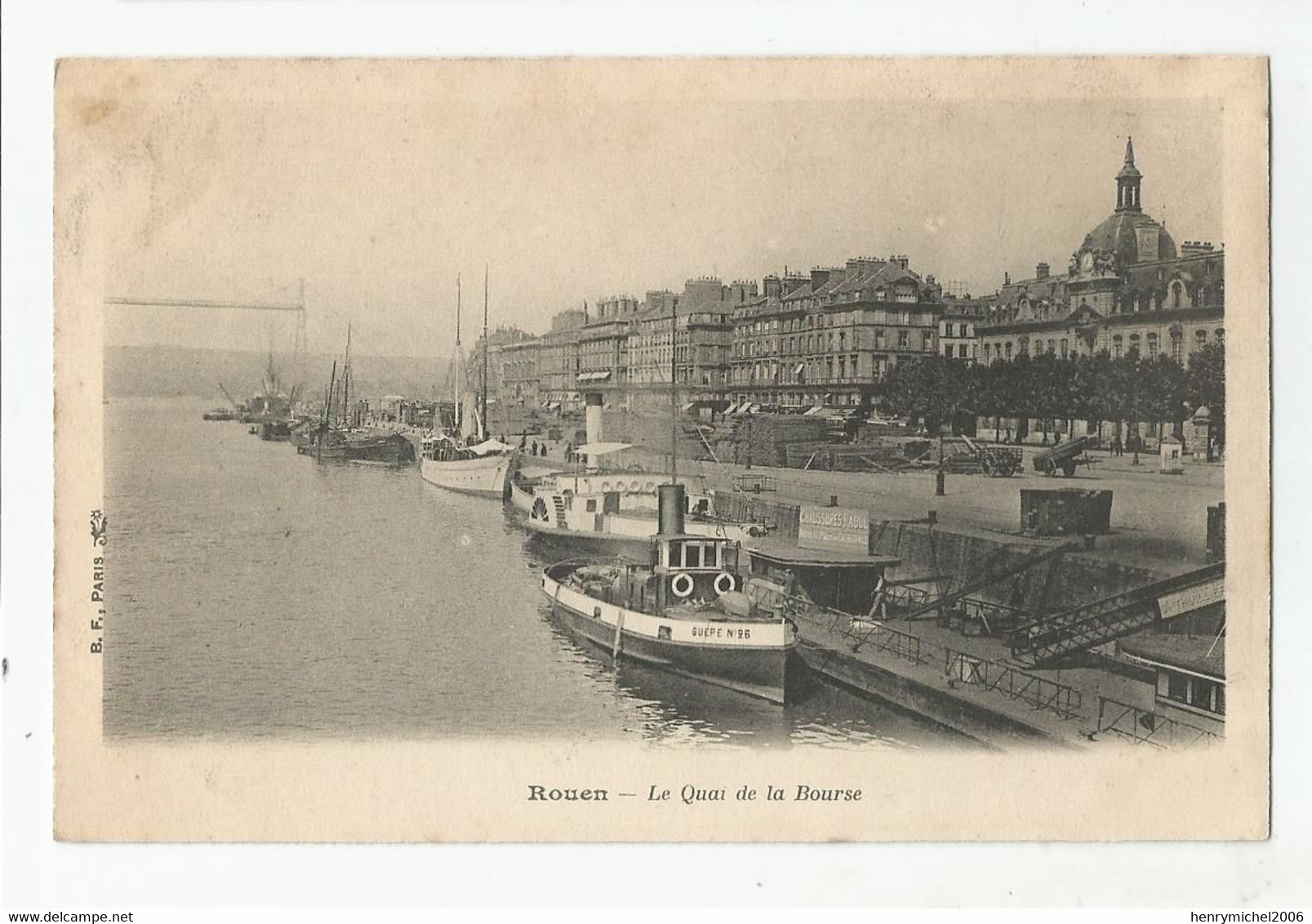 76 Rouen Bateau Chalutier Guèpe N26 Au Quai De La Bourse - Rouen