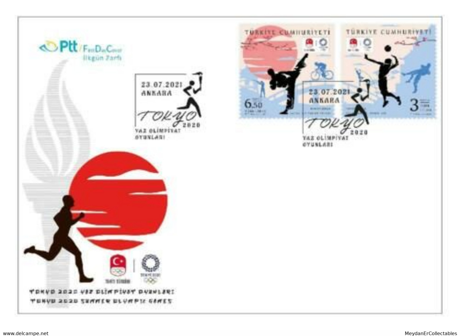 TURKEY / 2021 - (FDC) Tokyo 2020 (Olympics), MNH - Lettres & Documents