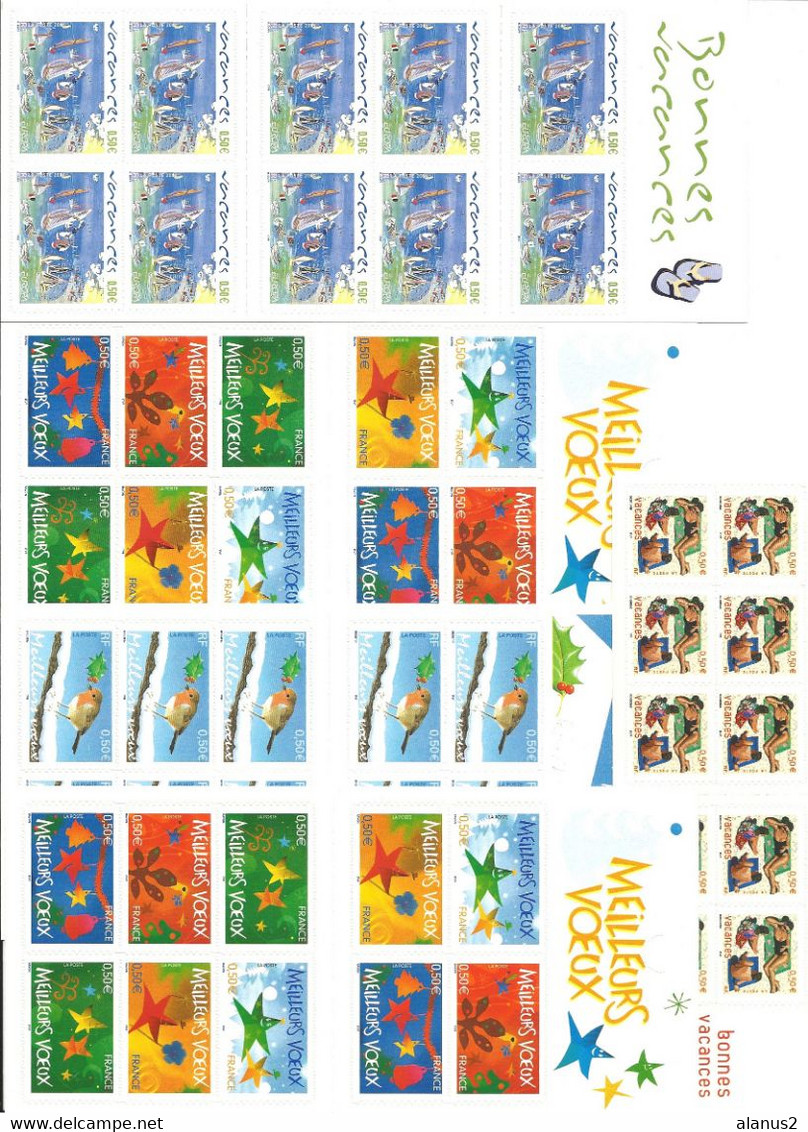 Lot De 12 Carnets - 125 Timbres Neufs** à 0,50 € - Sous Faciale - Sonstige & Ohne Zuordnung