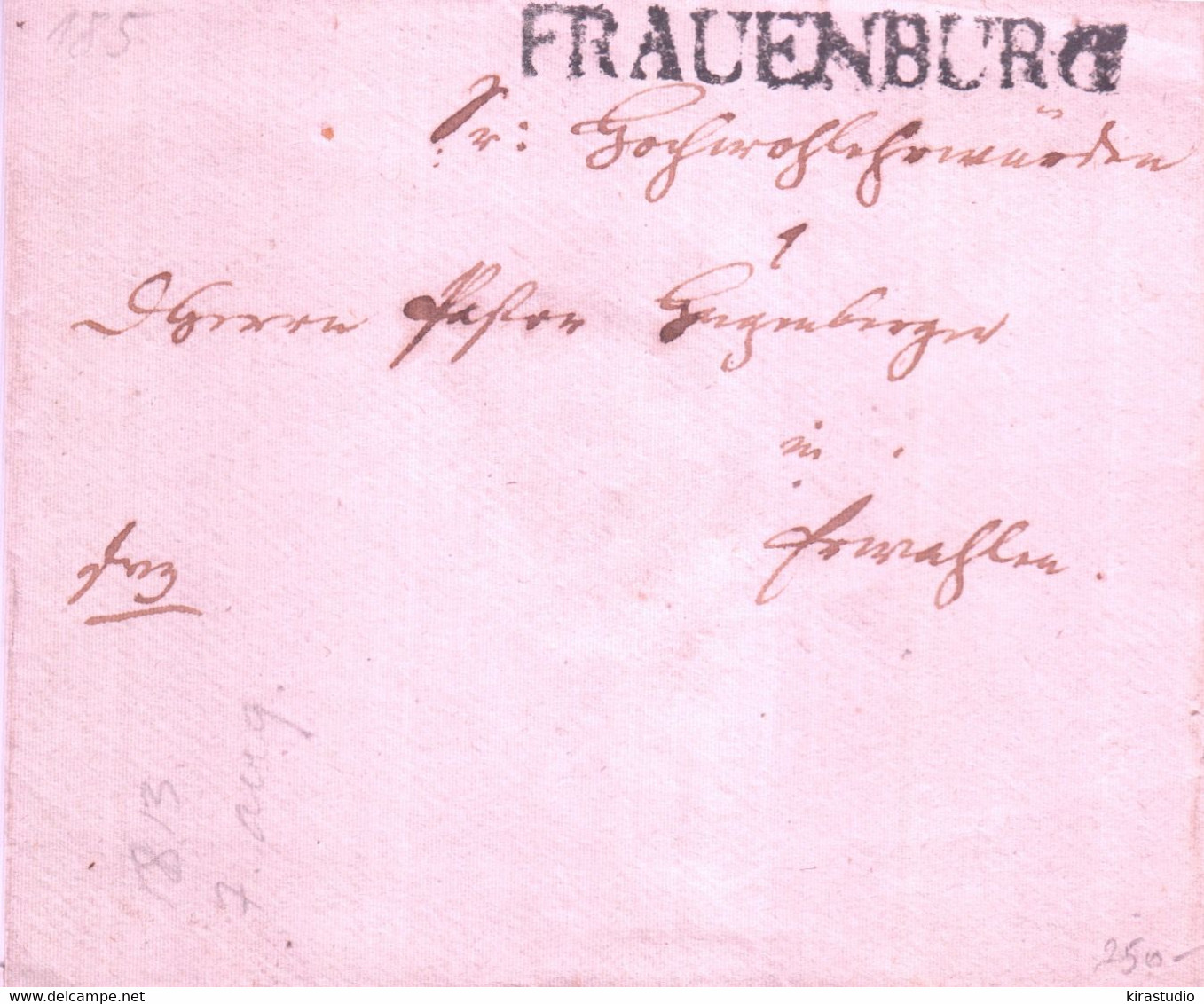 Postal History Russian Empire Frauenburg Now Latvia . Catalog  Dobin Level-8 - ...-1857 Voorfilatelie