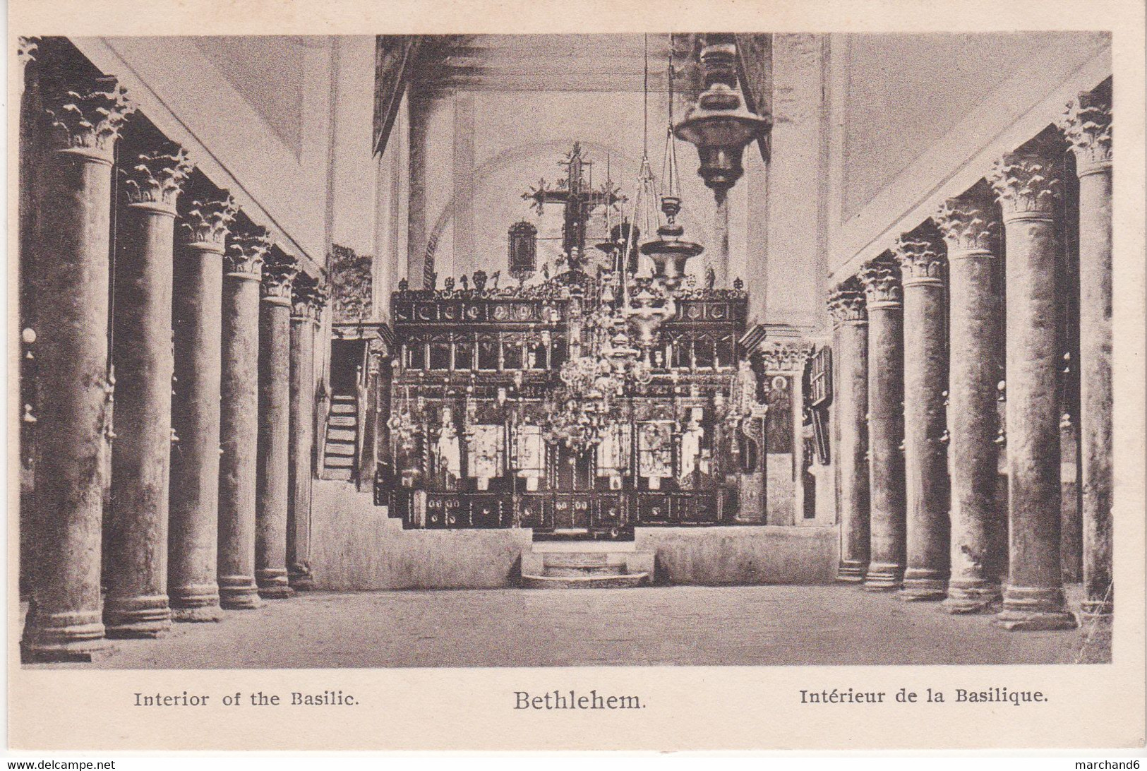 Palestine Betlehem Interior Of The Basilic Interieur De La Basilique édition Georges A Michel - Palestine