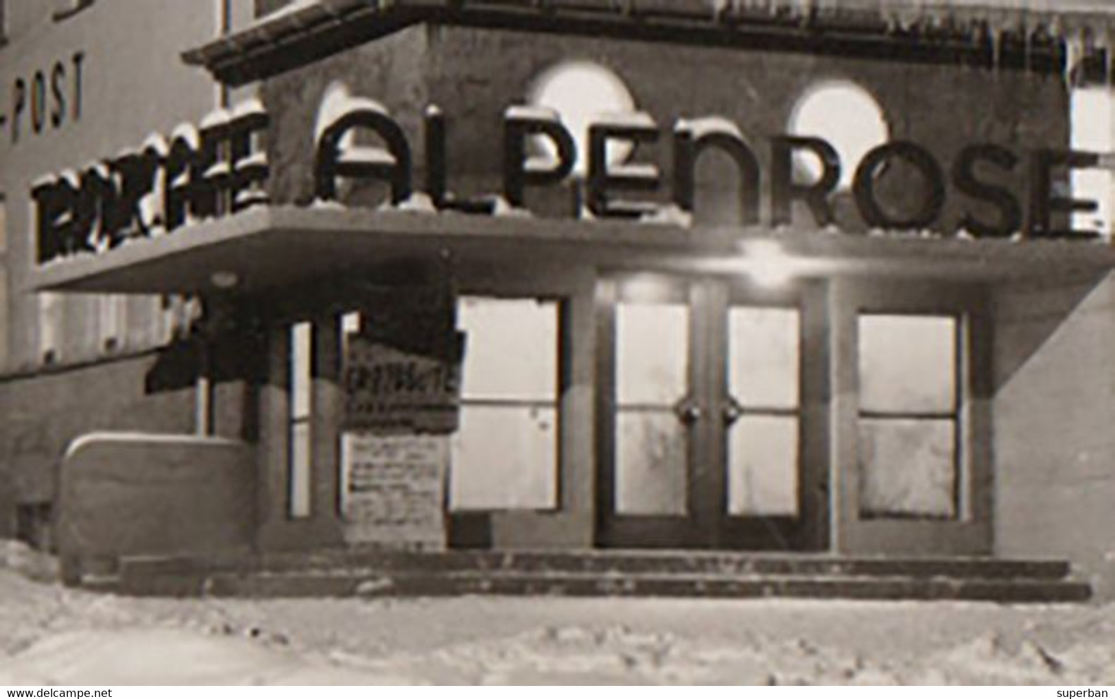 ZÜRS Am ARLBERG : HOTEL ALPENROSE - POST / TANZ CAFÉ - CARTE VRAIE PHOTO / REAL PHOTO POSTCARD ~ 1950 - '960 ? (aj425) - Zürs