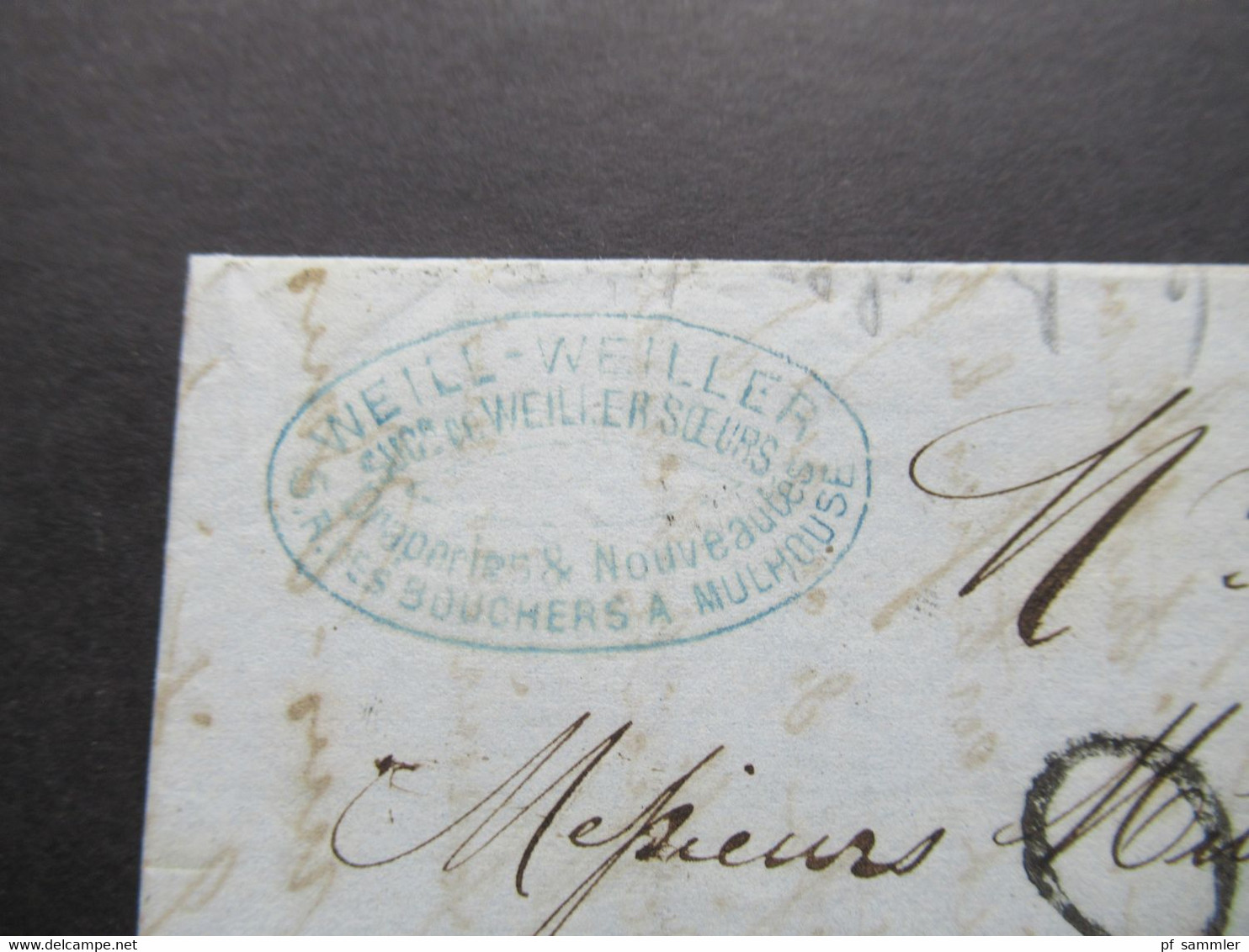 AD NDP Okkupationsgebiete Elsass Michel Nr.6 I EF Mit Stempel K1 30.4.1871 Mühlhausen Im Elsass Nach Rouen - Briefe U. Dokumente