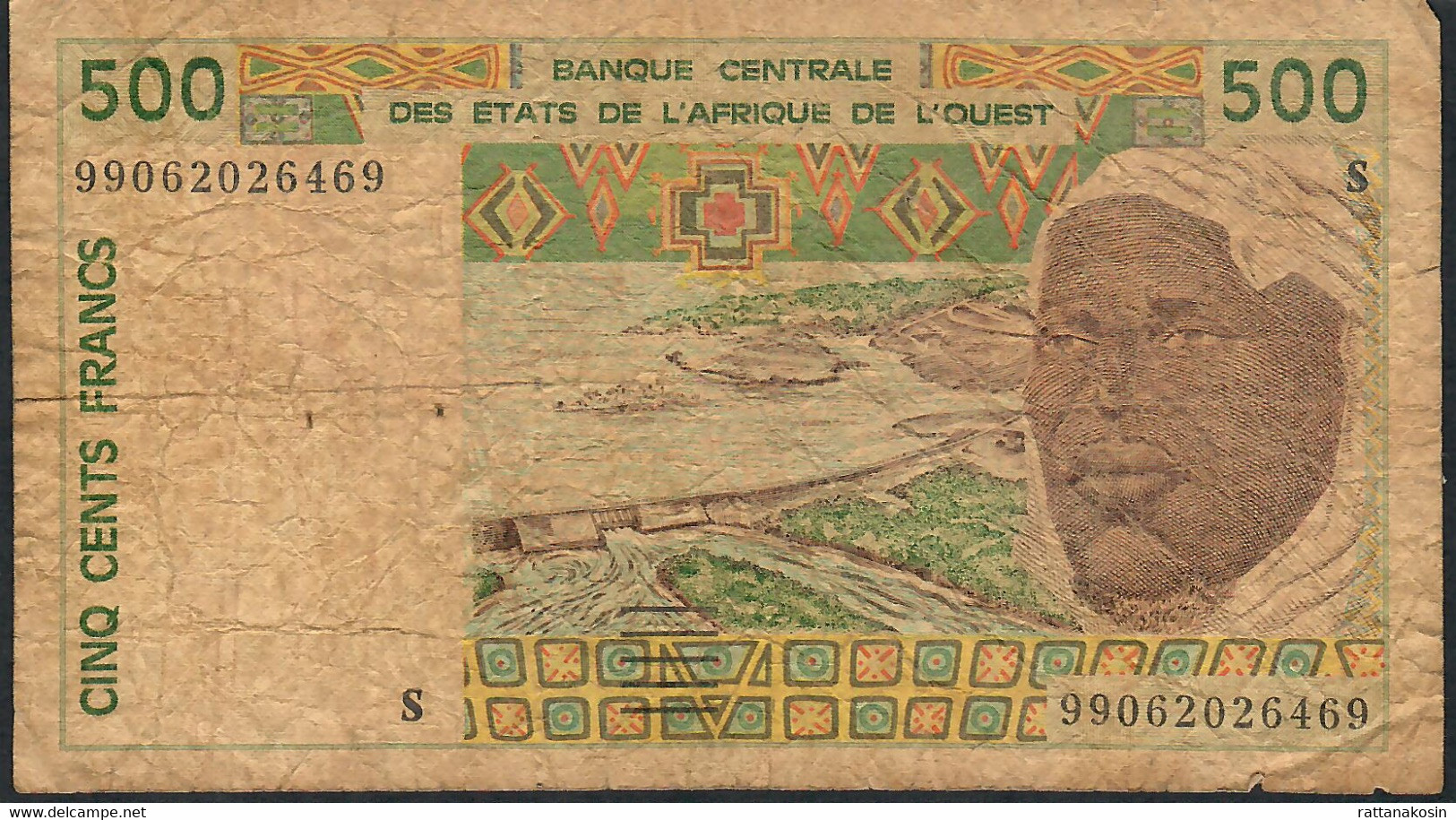 W.A.S.  GUINEA BISSAU P910Sc 500 FRANCS (19)99 1999 Signature 29 FINE - États D'Afrique De L'Ouest