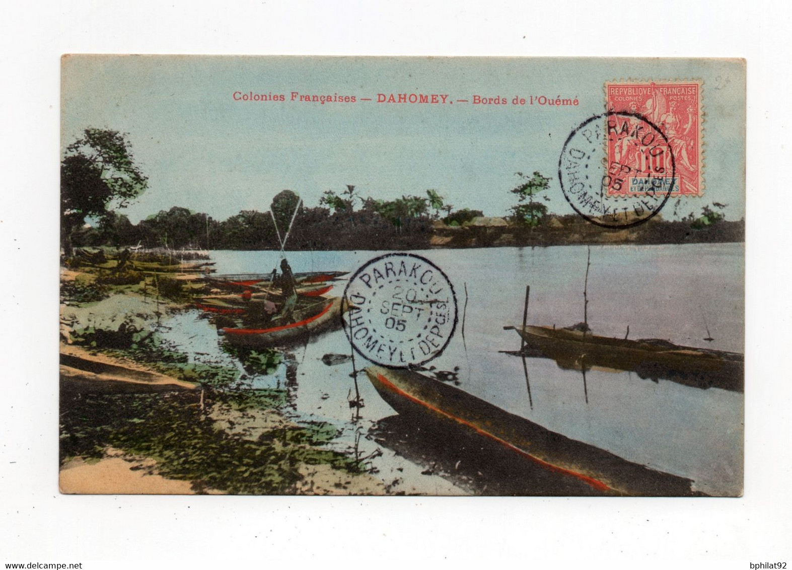 !!! DAHOMEY, CPA DE 1905 NON VOYAGEE, CACHET DE PARAKOU - Briefe U. Dokumente