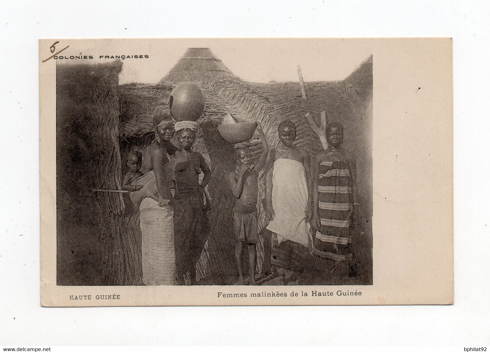 !!! GUINEE, CPA DE 1904 POUR TAVERNY, CACHET DE KOUROUSSA - Brieven En Documenten