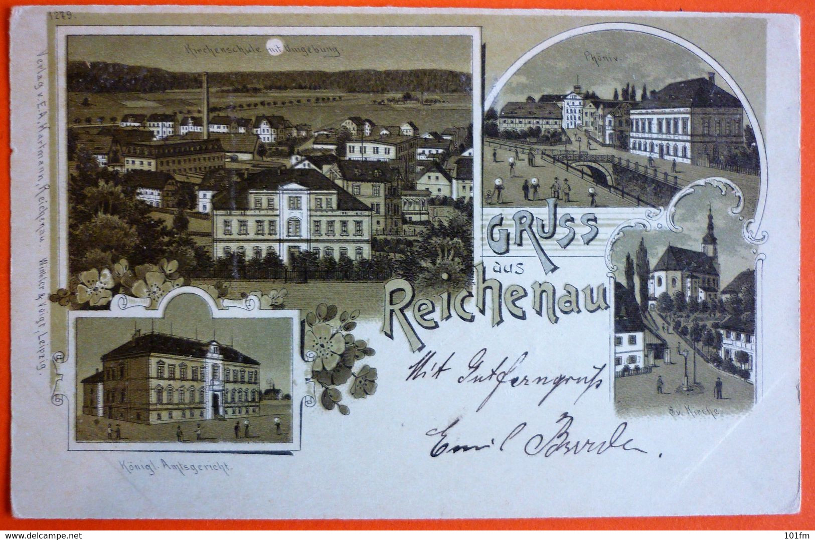 GERMANY - SACHSEN - GRUSS AUS REICHENAU 1898 - Hartmannsdorf