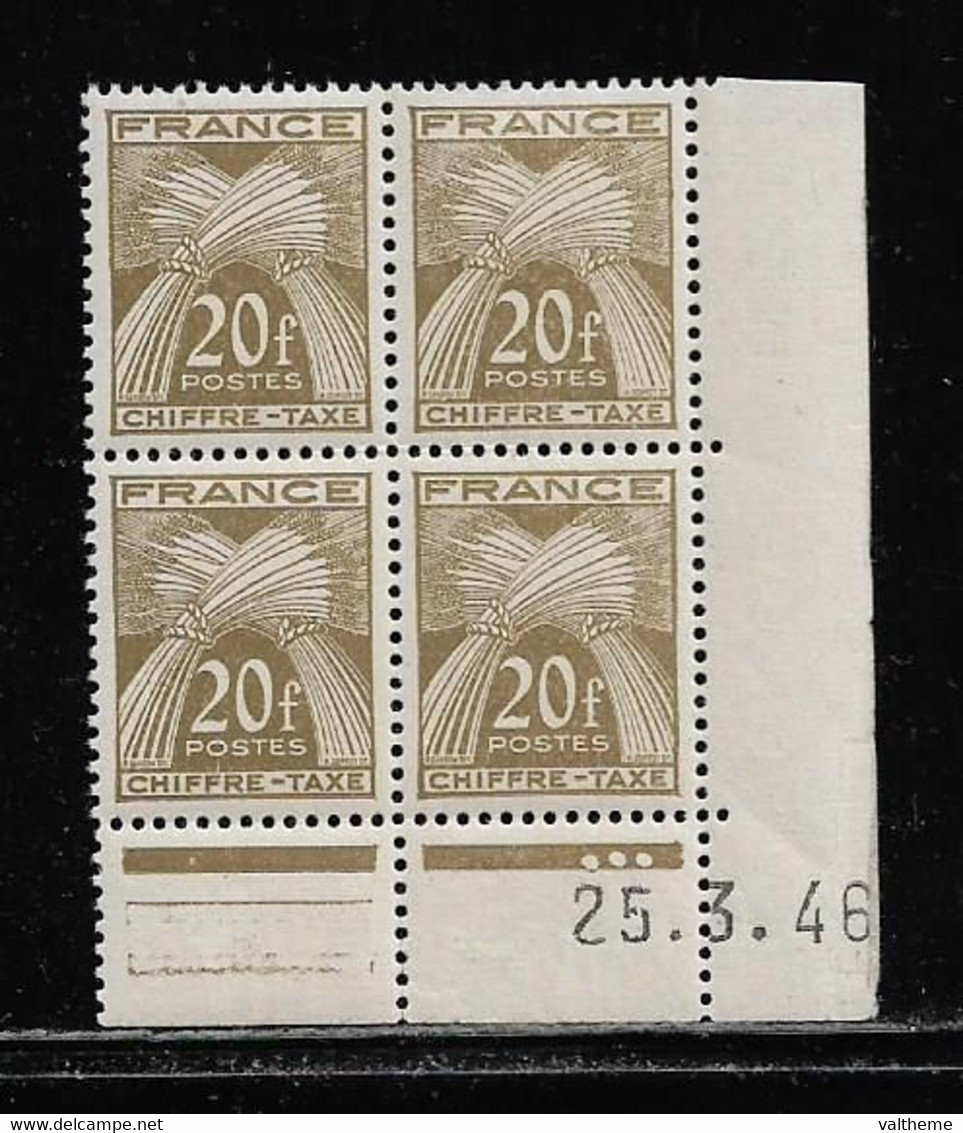 FRANCE  ( FCDT - 46 )  1943  N° YVERT ET TELLIER  N° 77   N** - Segnatasse