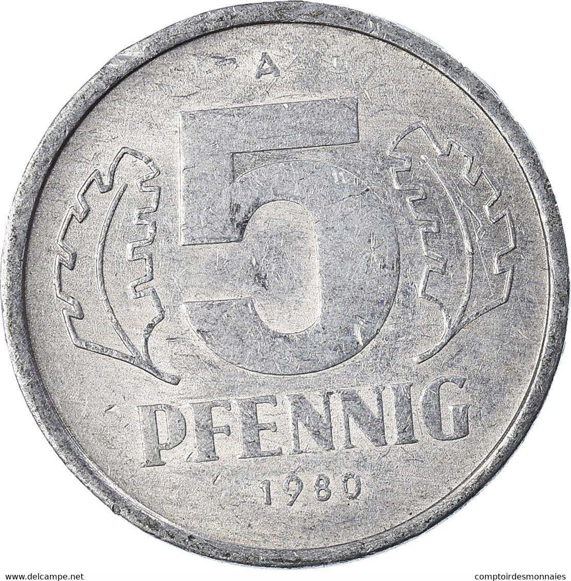 Monnaie, République Démocratique Allemande, 5 Pfennig, 1980 - 5 Pfennig
