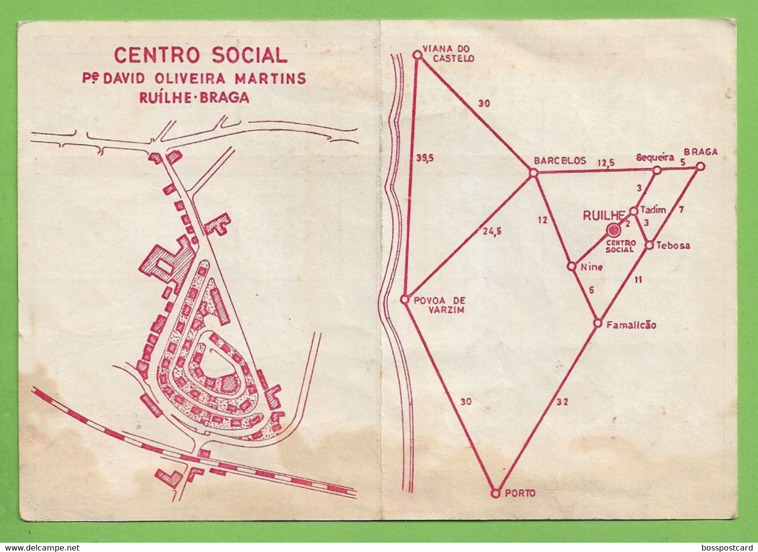 Braga - Calendário De 1975 Do Centro Social Padre David Oliveira Martins Em Ruílhe - Portugal - Grand Format : 1971-80