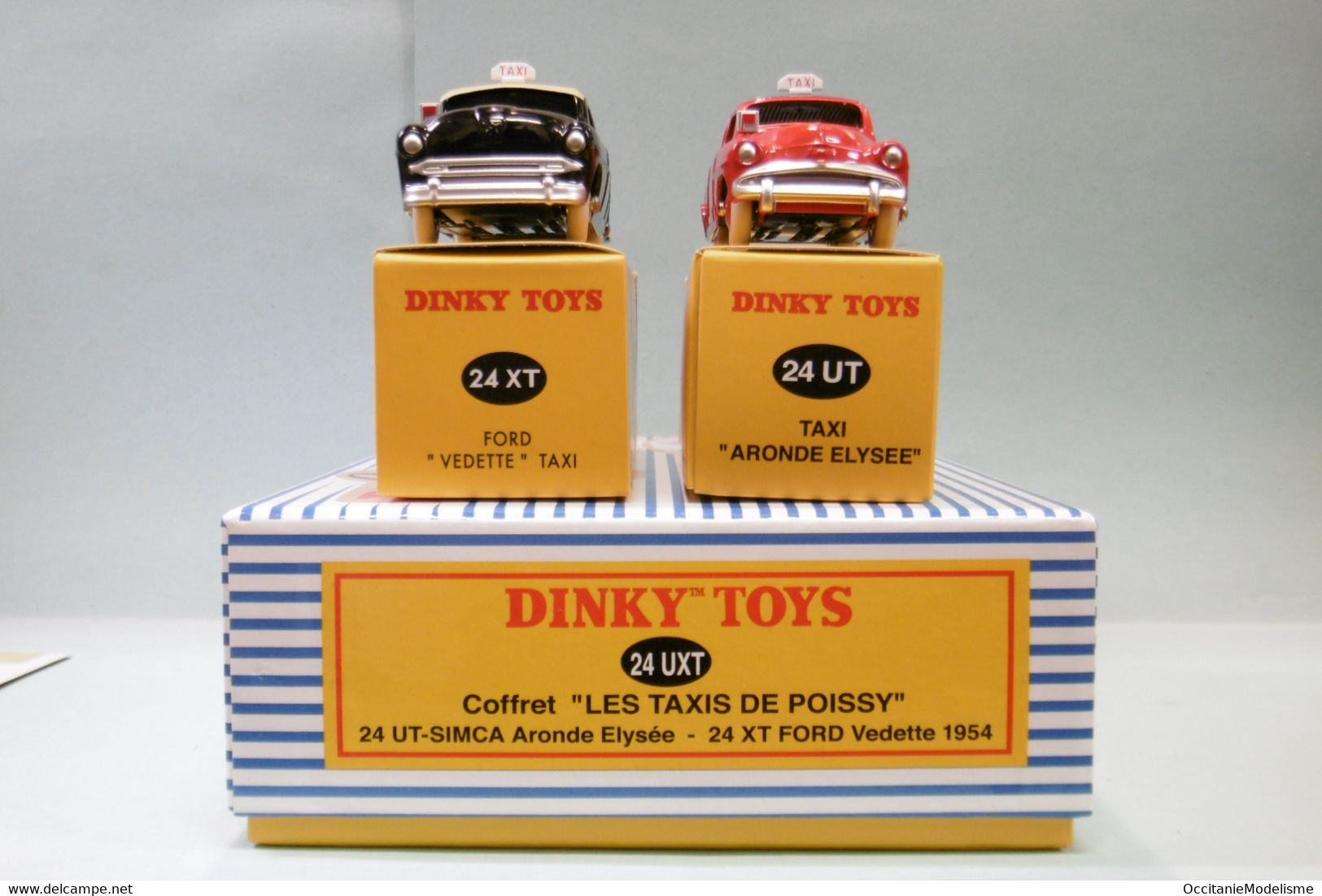 Dinky Toys / Atlas - COFFRET LES TAXIS DE POISSY Simca Aronde Ford Vedette réf. 24 UXT Neuf NBO 1/43
