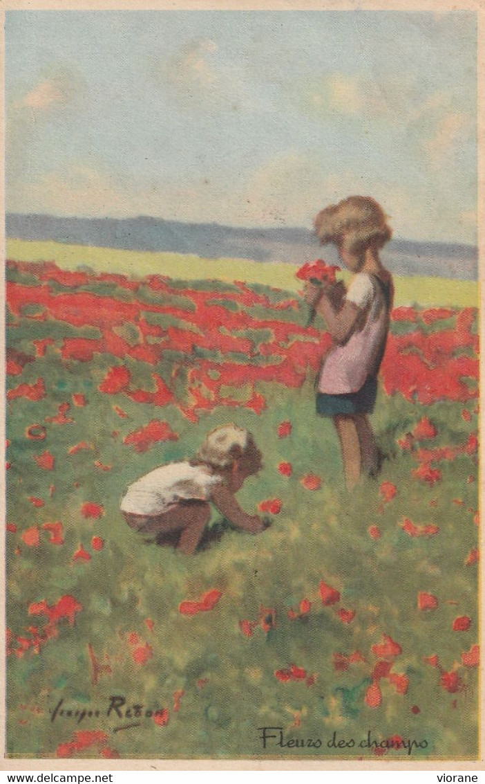 Petites Filles Dans Un Champ De Coquelicots - Redon