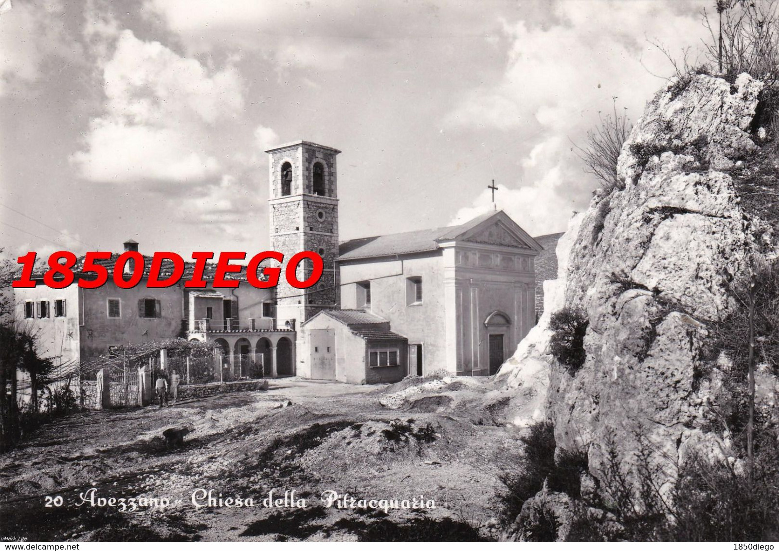 AVEZZANO - CHIESA DELLA PITRACQUARIA F/GRANDE  VIAGGIATA 1956 ANIMAZIONE - Avezzano