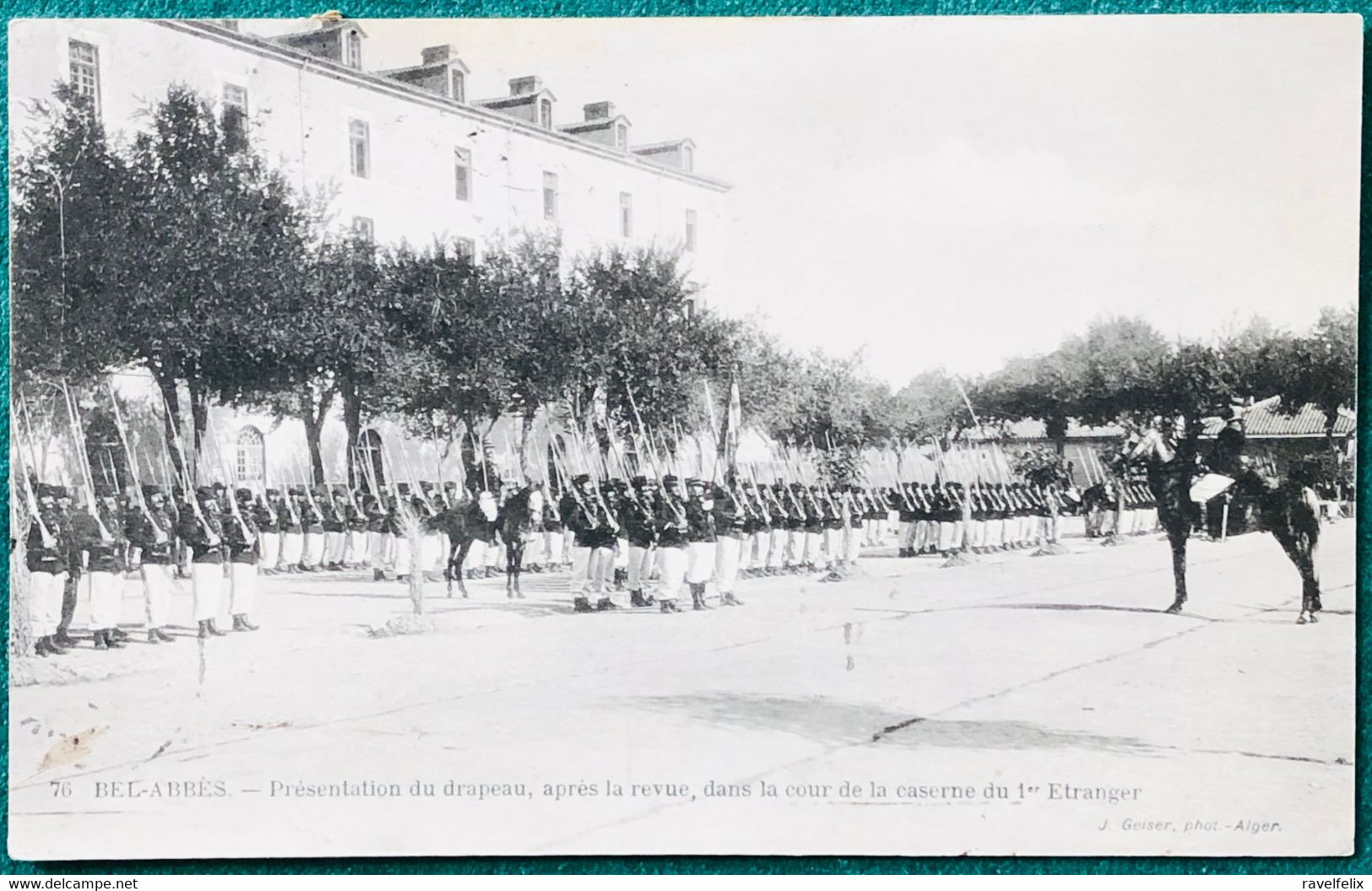 LEGION ETRANGERE SIDI BEL ABBES PRESENTATION DU DRAPEAU 1° REGIMENT ETRANGER 1913 - Casernas