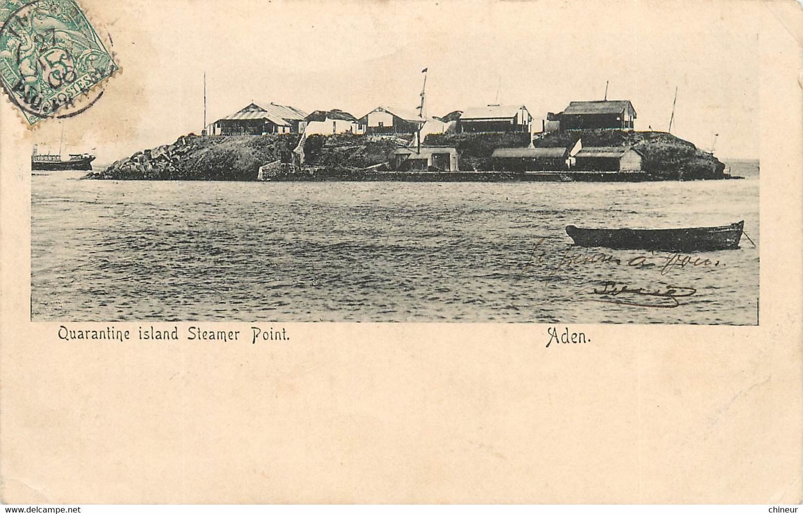 YEMEN ADEN QUARANTINE ISLAND STEAMER POINTJ - Yémen