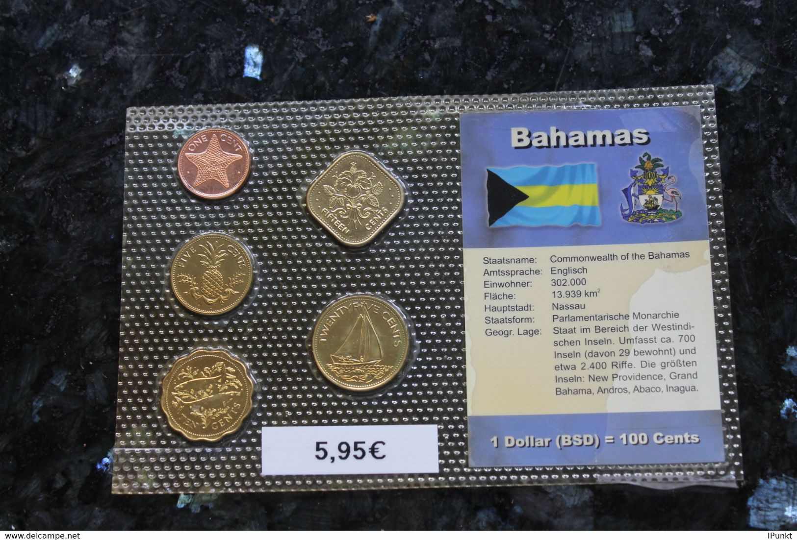 Bahamas; 5-teiliger Münzsatz, Stg, Eingeschweißt - Sonstige – Amerika