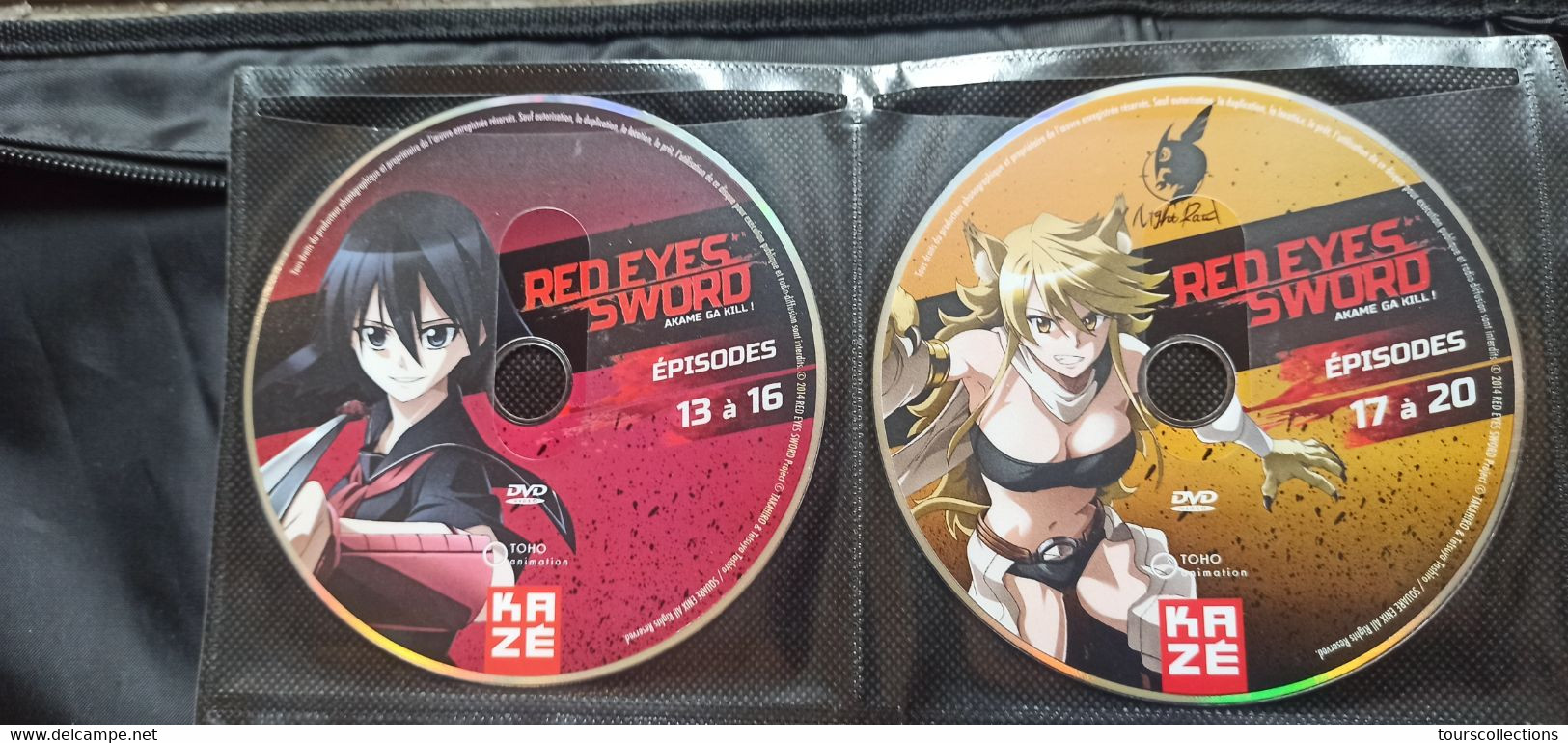 LOT 6 FILMS DVD MANGA RED EYES SWORD - épisodes 1 à 24 - Livré Sans Jaquettes Ni Classeur ! - Manga