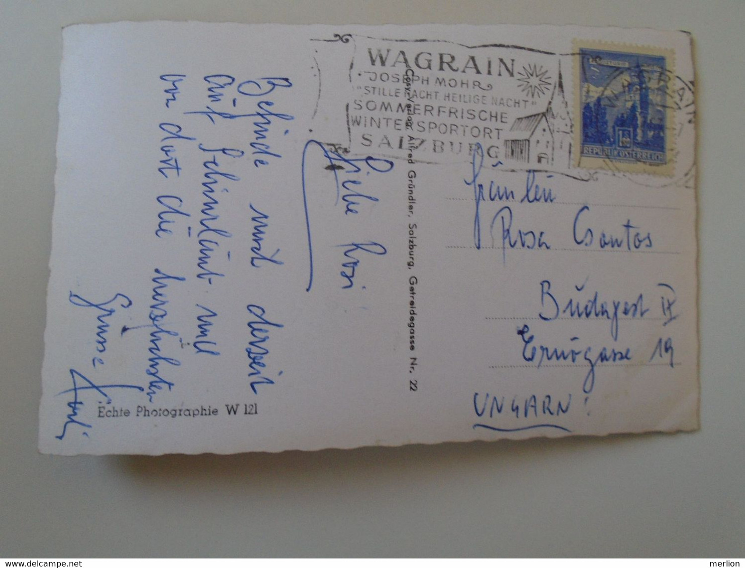 D189472  Old Postcard - AK  Skiparadies  Wagrainerhaus -  WAGRAIN  - Salzburg -  Verlag Alfred Gründler Um 1950-60 - Wagrain