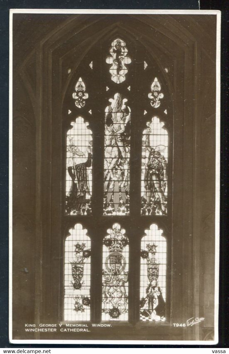 WINCHESTER - Cathedral. King GV Memorial Window. - Winchester