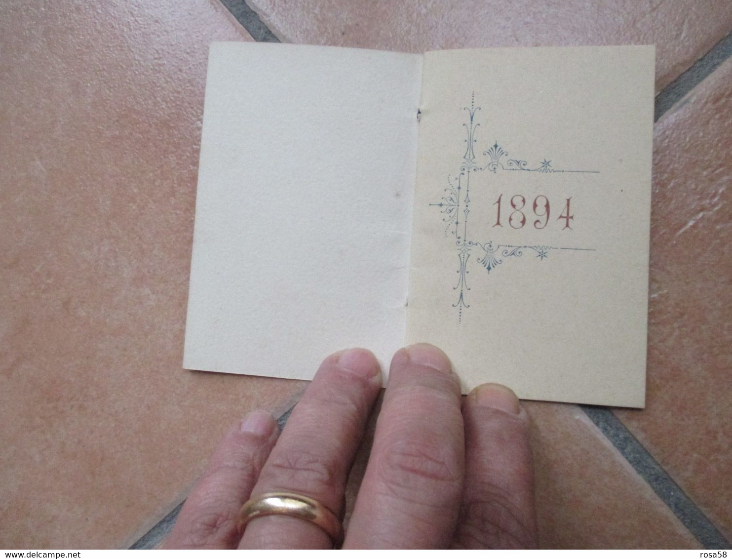 Calendarietto 1894 Carlo Simondetti E Figlio TORINO - Kleinformat : ...-1900