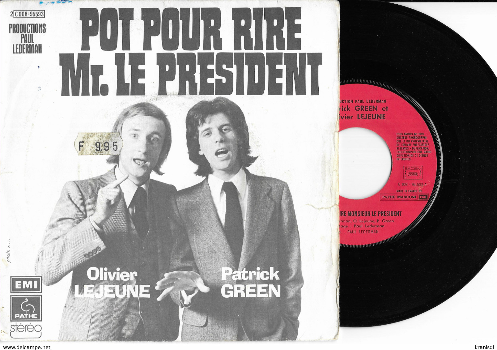 Vinyles 45 T ,  Olivier Lejeune Et Patrick Green 1974 - Cómica