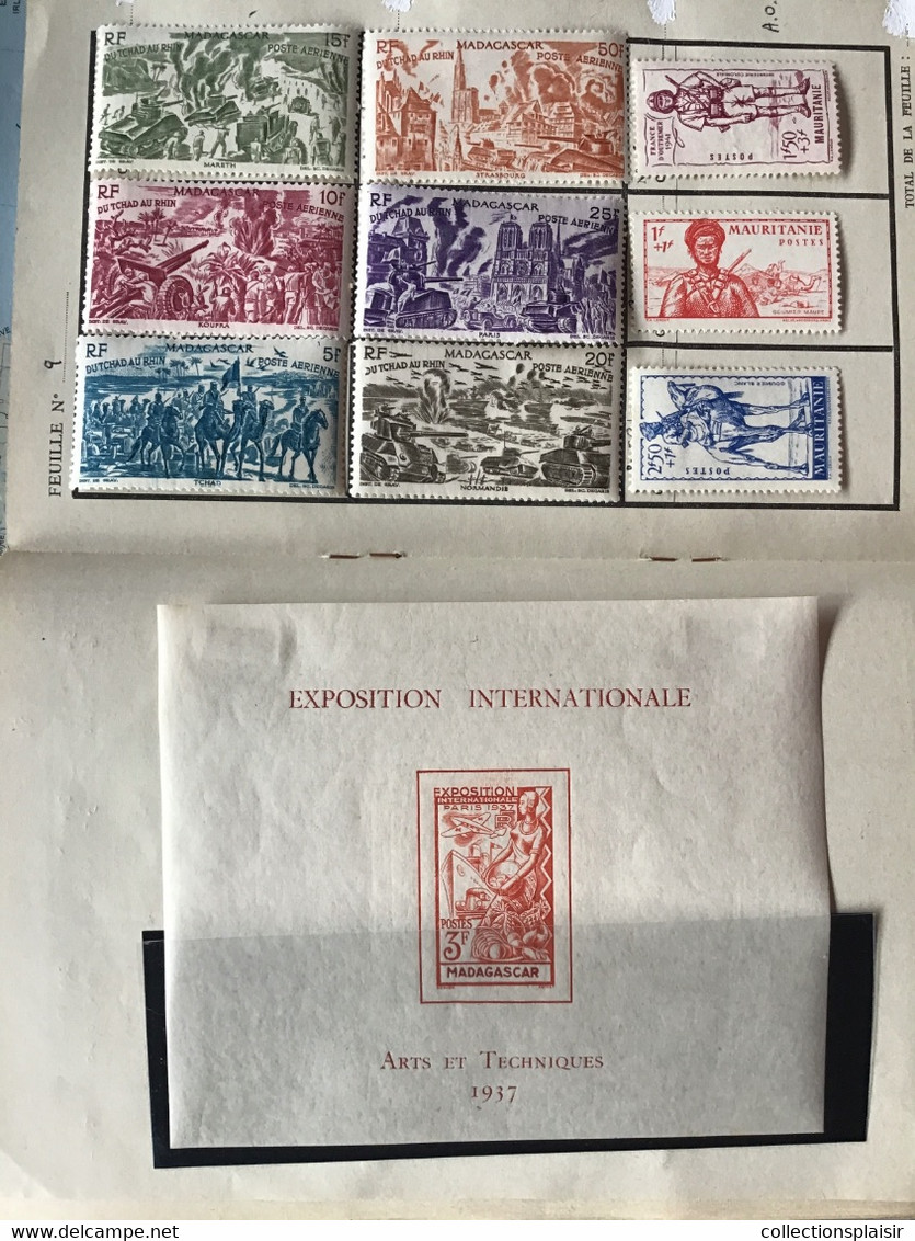 14 CARNETS REMPLIS DE COLONIES FRANÇAISES FRANCE MONACO