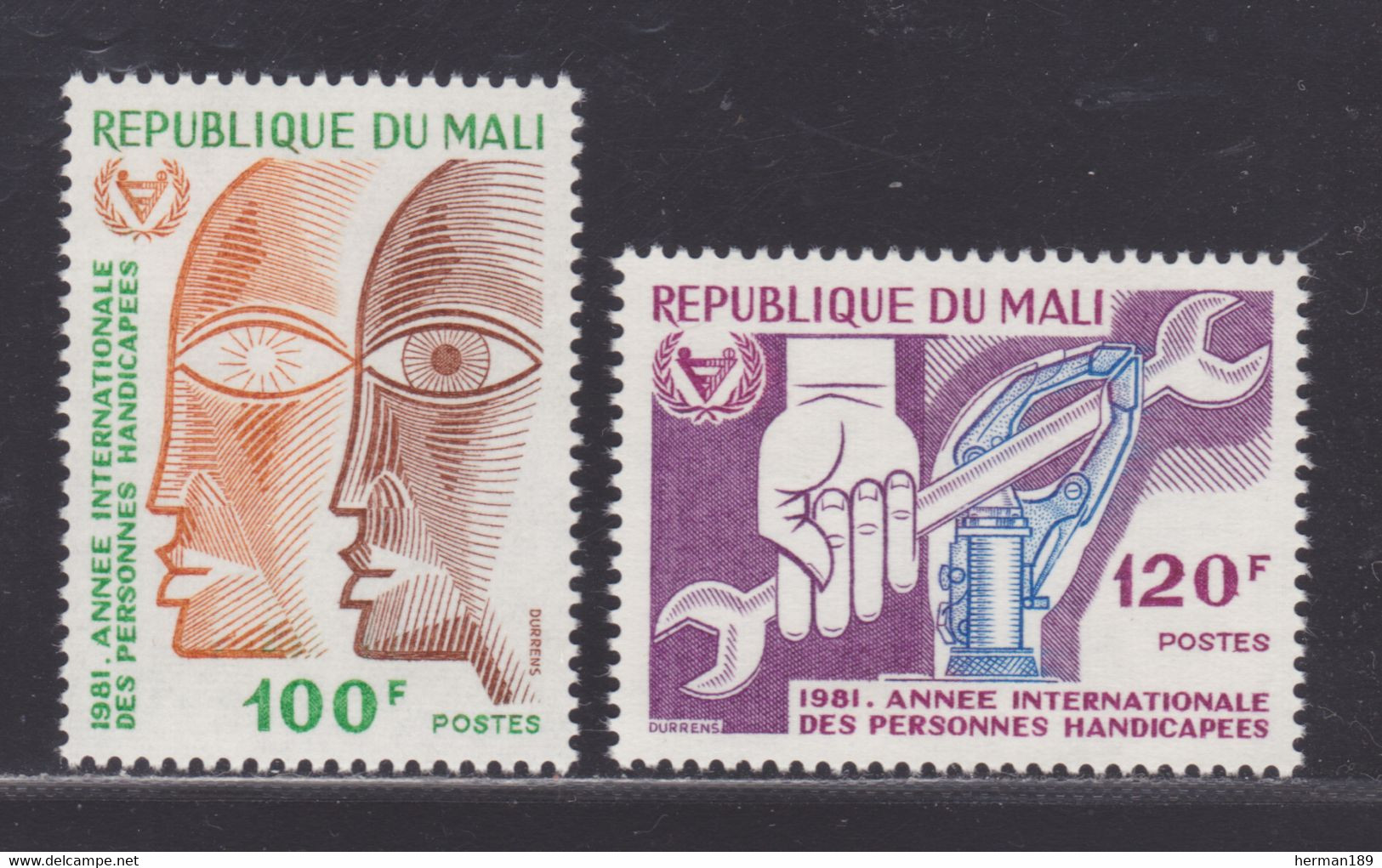 MALI N°  422 & 423 ** MNH Neufs Sans Charnière, TB (d0909) Année Des Personnes Handicapées - 1981 - Mali (1959-...)