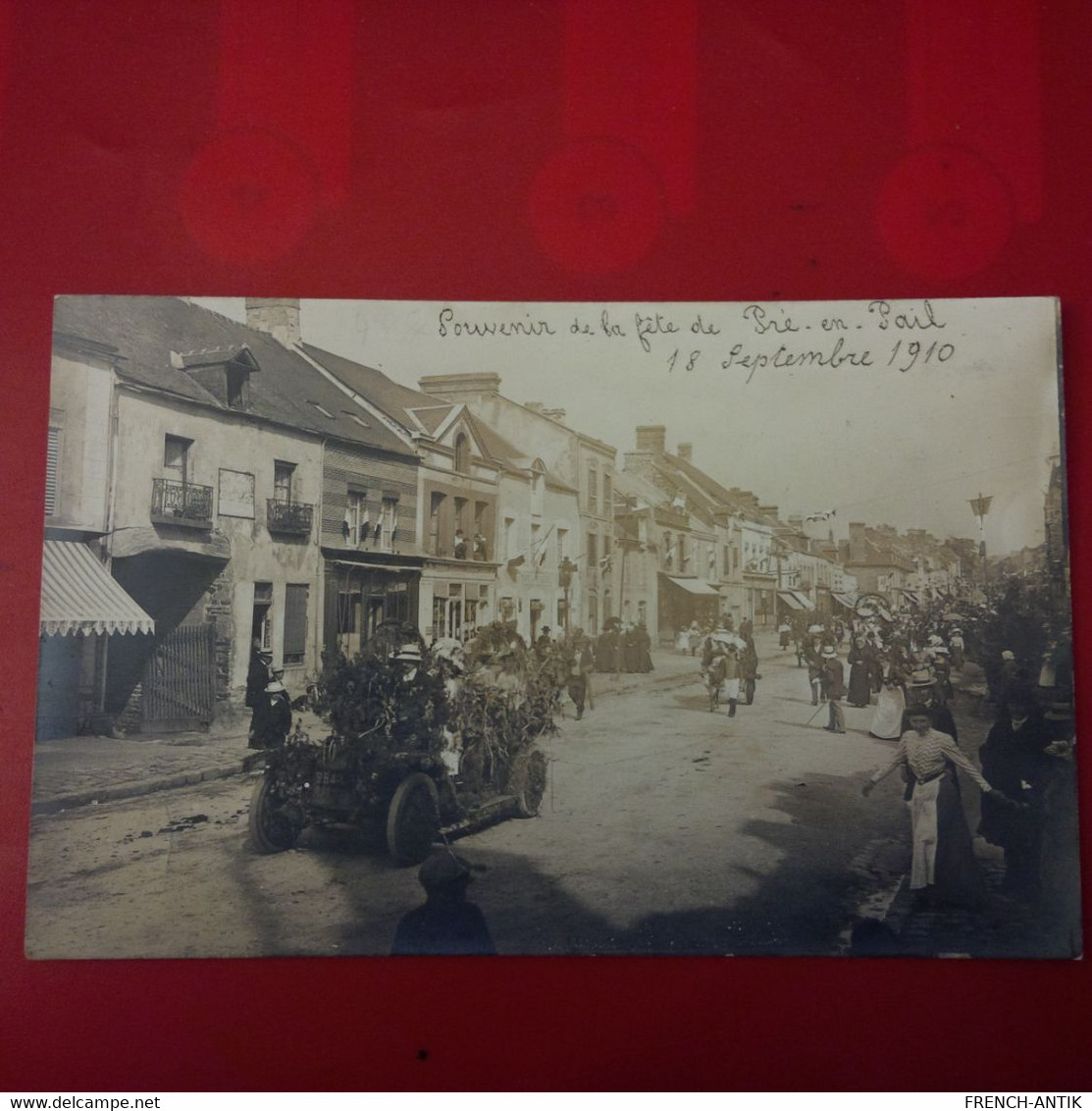 CARTE PHOTO PRE EN PAIL SOUVENIR DE LA FETE AUTOMOBILE 1910 - Sonstige & Ohne Zuordnung