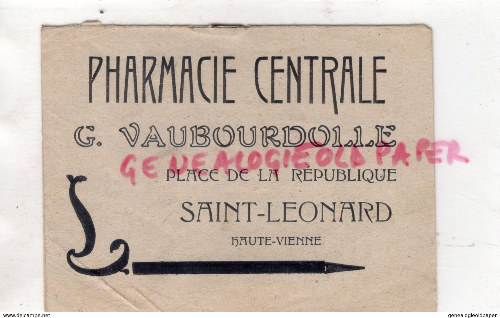 87- ST SAINT LEONARD NOBLAT - RARE ALBUM DEVINETTES PHARMACIE CENTRALE -G. VAUBOURDOLLE -PLACE REPUBLIQUE -LOUP-CHIEN - Ambachten