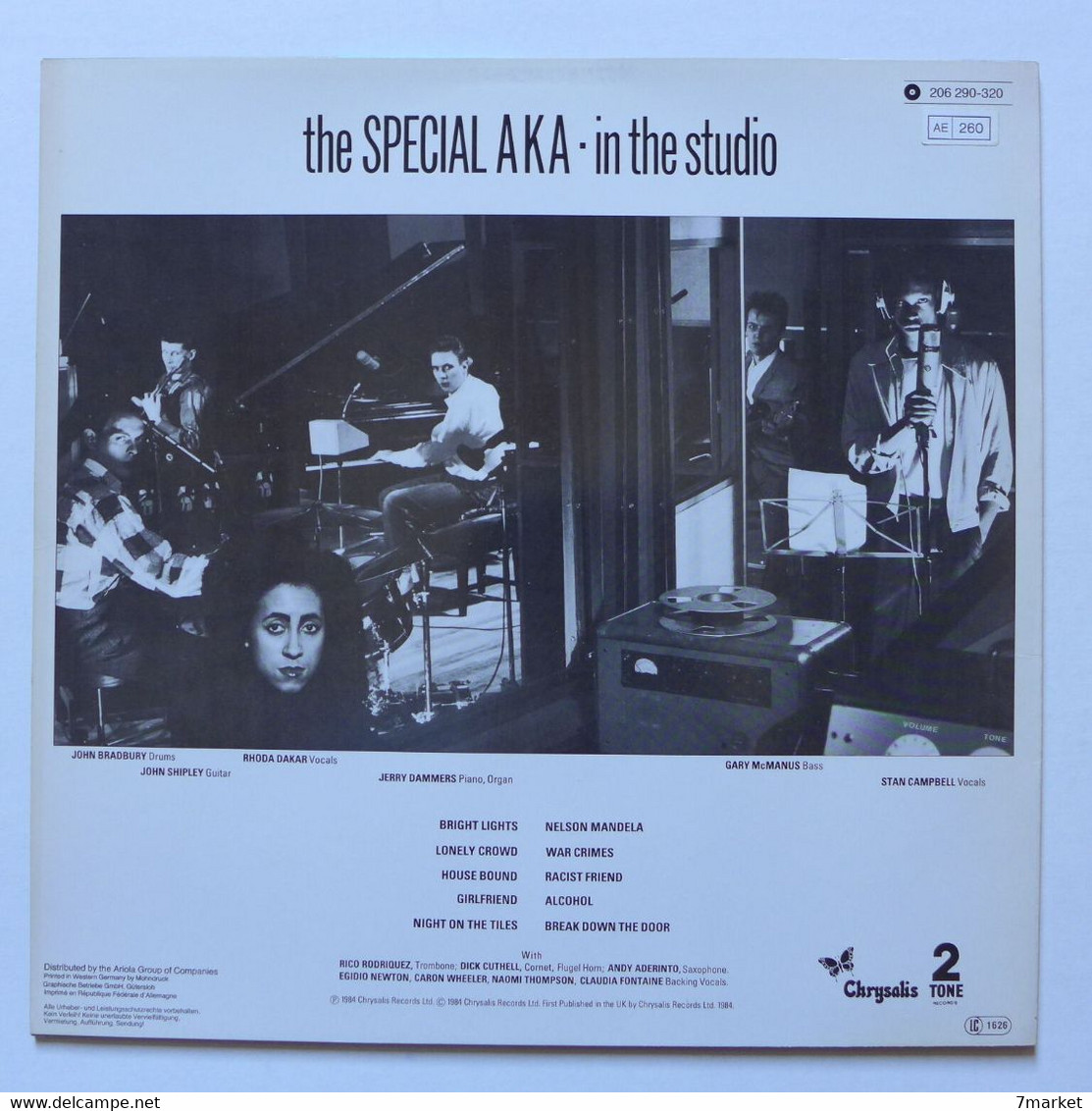 LP/ Special AKA - In The Studio / Two Tone Records - 1984; Ska Britannique - Reggae