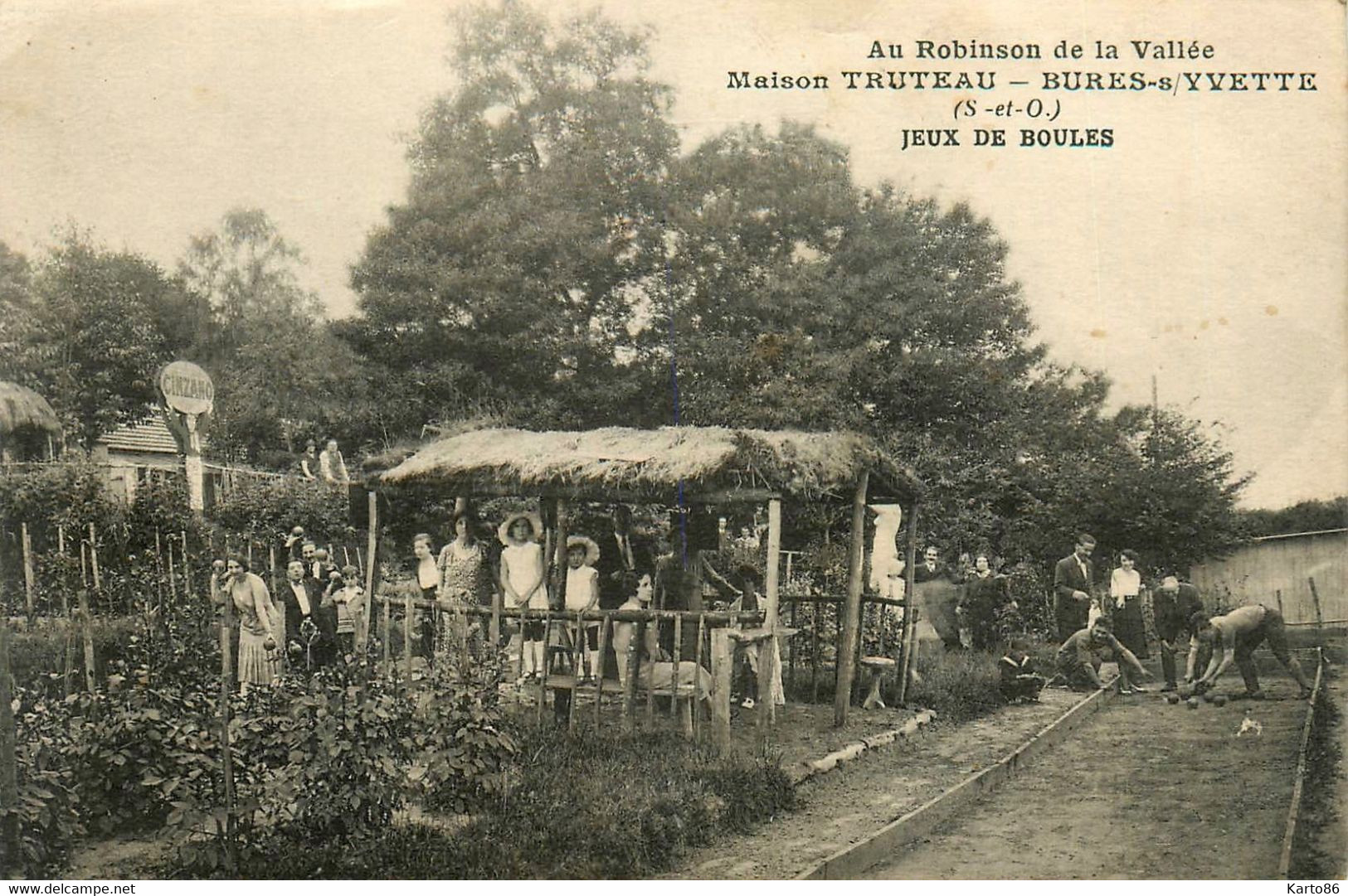 Bures Sur Yvette * Au Robinson De La Vallée Maison TRUTEAU , Jeu De Boules * Boulodrome Terrain Pétanque Boulistes - Bures Sur Yvette