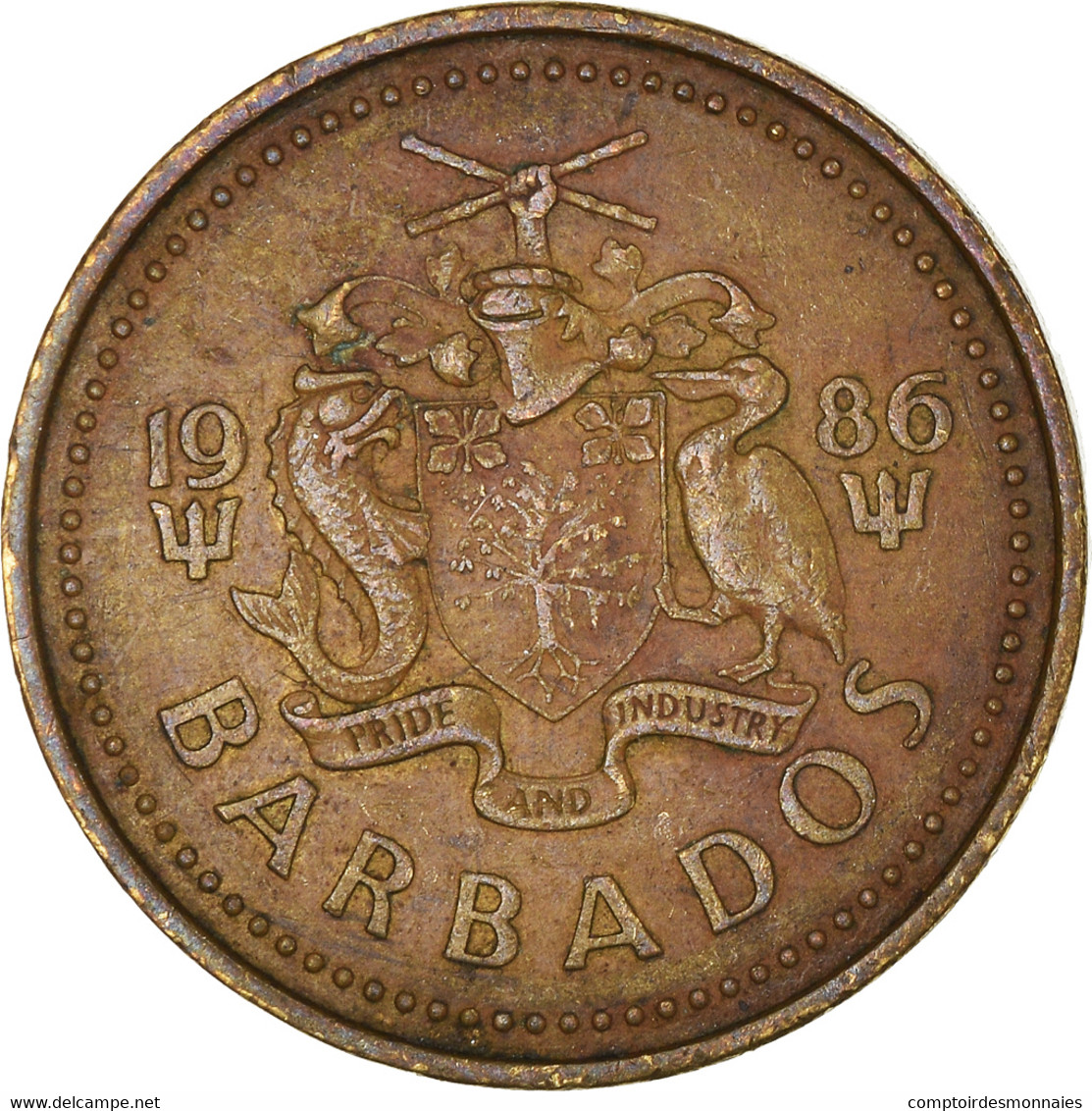 Monnaie, Barbade, 5 Cents, 1986 - Barbados (Barbuda)