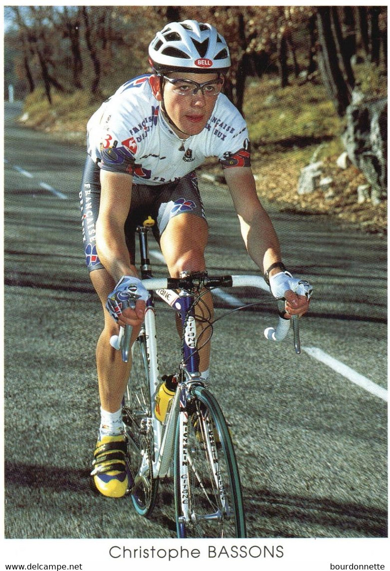 Photographie Vélo Cyclisme  - 10 X 15 CM-   CHRISTOPHE  BASSONS 1999 - Cyclisme