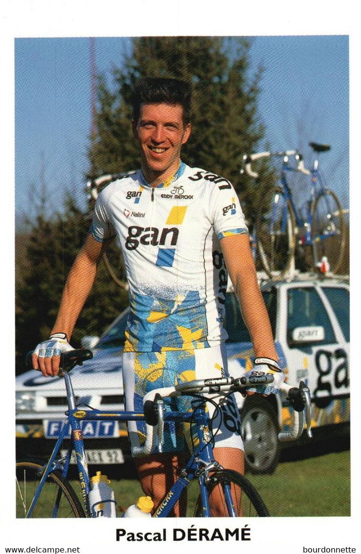 Photographie Vélo Cyclisme  - 10 X 15 CM-   PASCAL  DERAME 1996 - Cyclisme