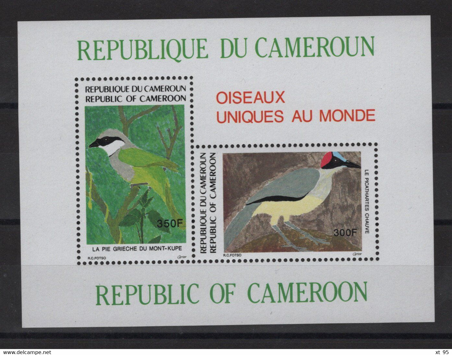 Cameroun - BF N°29 - Faune - Oiseaux - Cote 7.75€ - ** Neuf Sans Charniere - Camerún (1960-...)